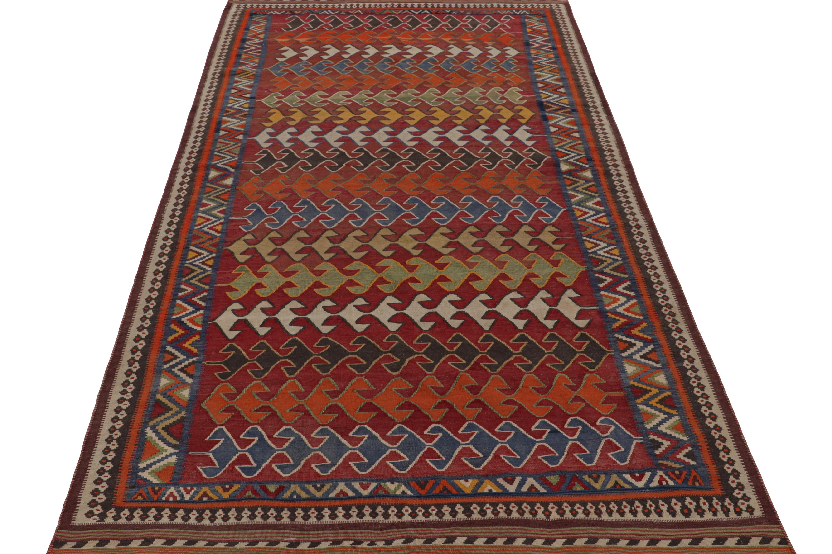 Tribal Vintage Afghani tribal Kilim rug, with Geometric Patterns, from Rug & Kilim For Sale