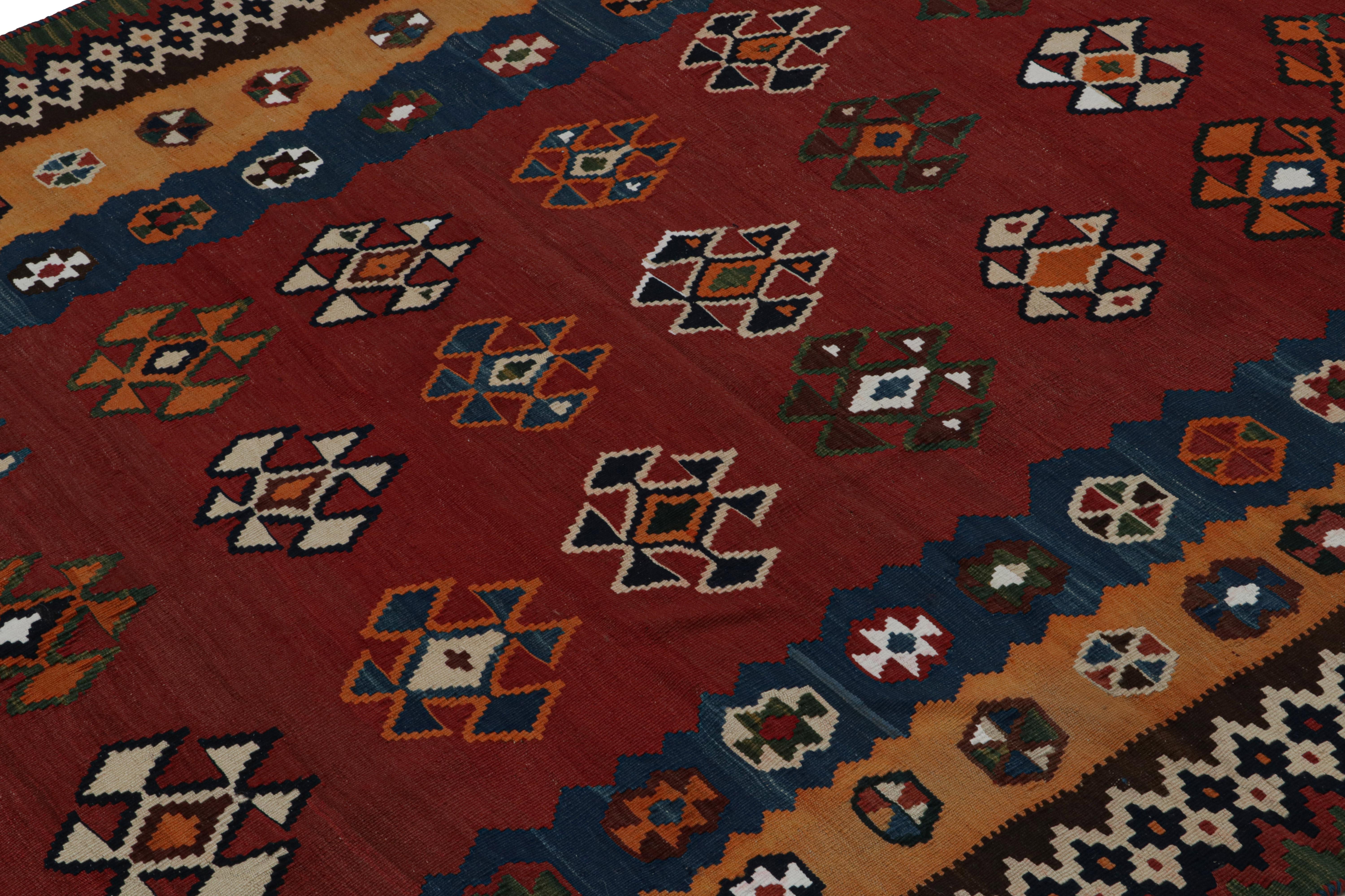 Hand-Woven Vintage Afghani tribal Kilim rug, with Geometric patterns, from Rug & Kilim For Sale