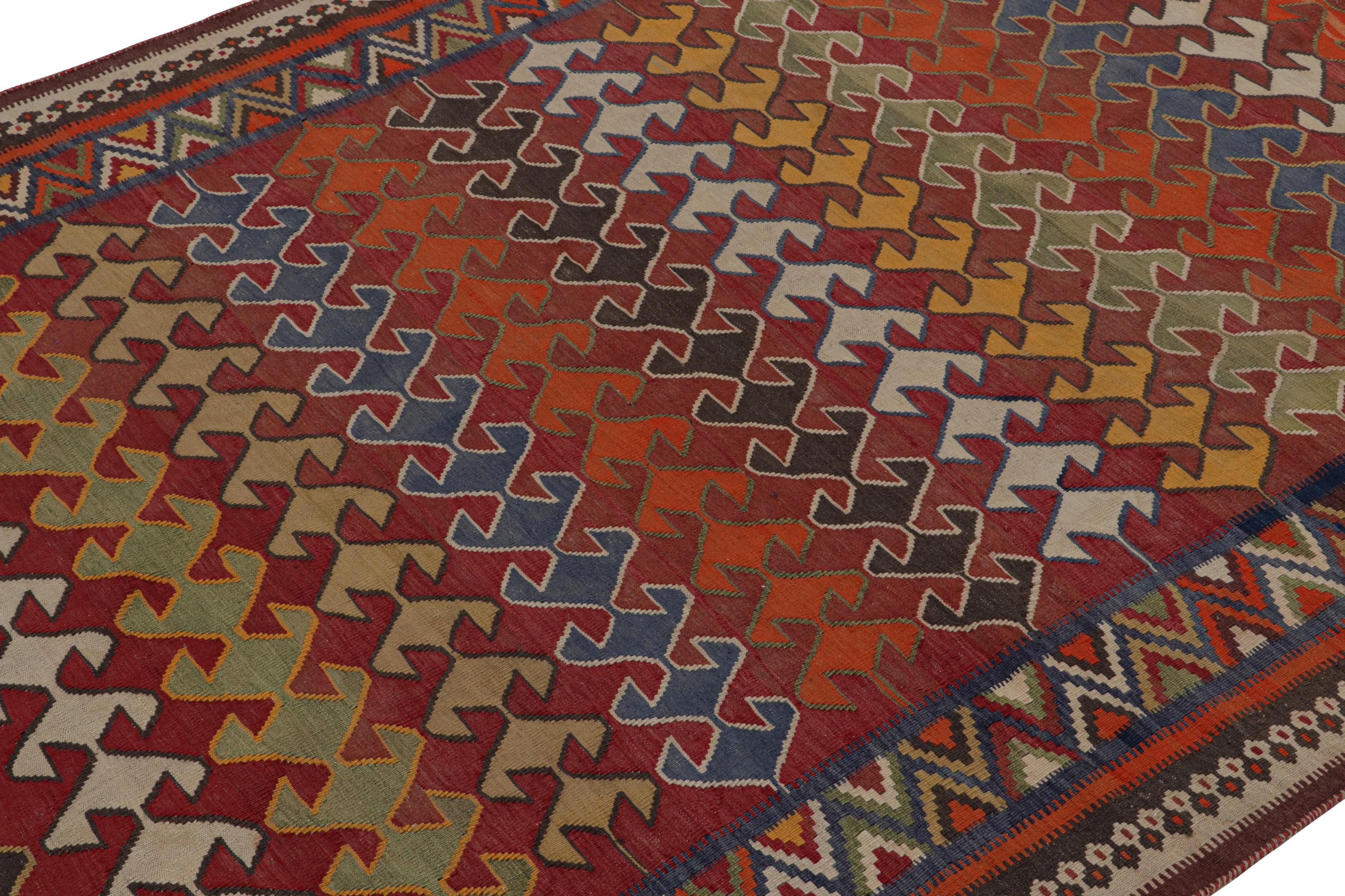 Hand-Woven Vintage Afghani tribal Kilim rug, with Geometric Patterns, from Rug & Kilim For Sale
