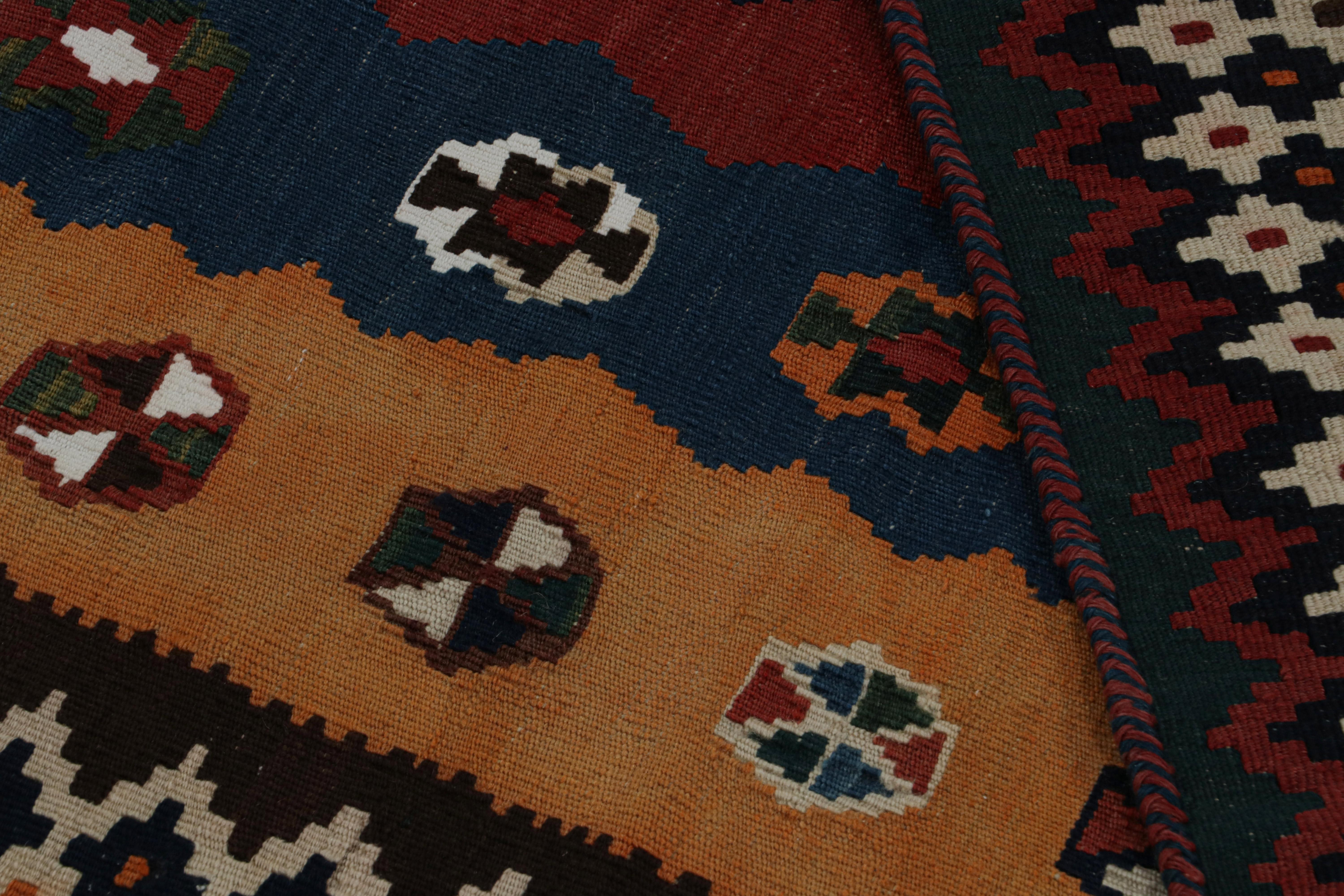 Wool Vintage Afghani tribal Kilim rug, with Geometric patterns, from Rug & Kilim For Sale
