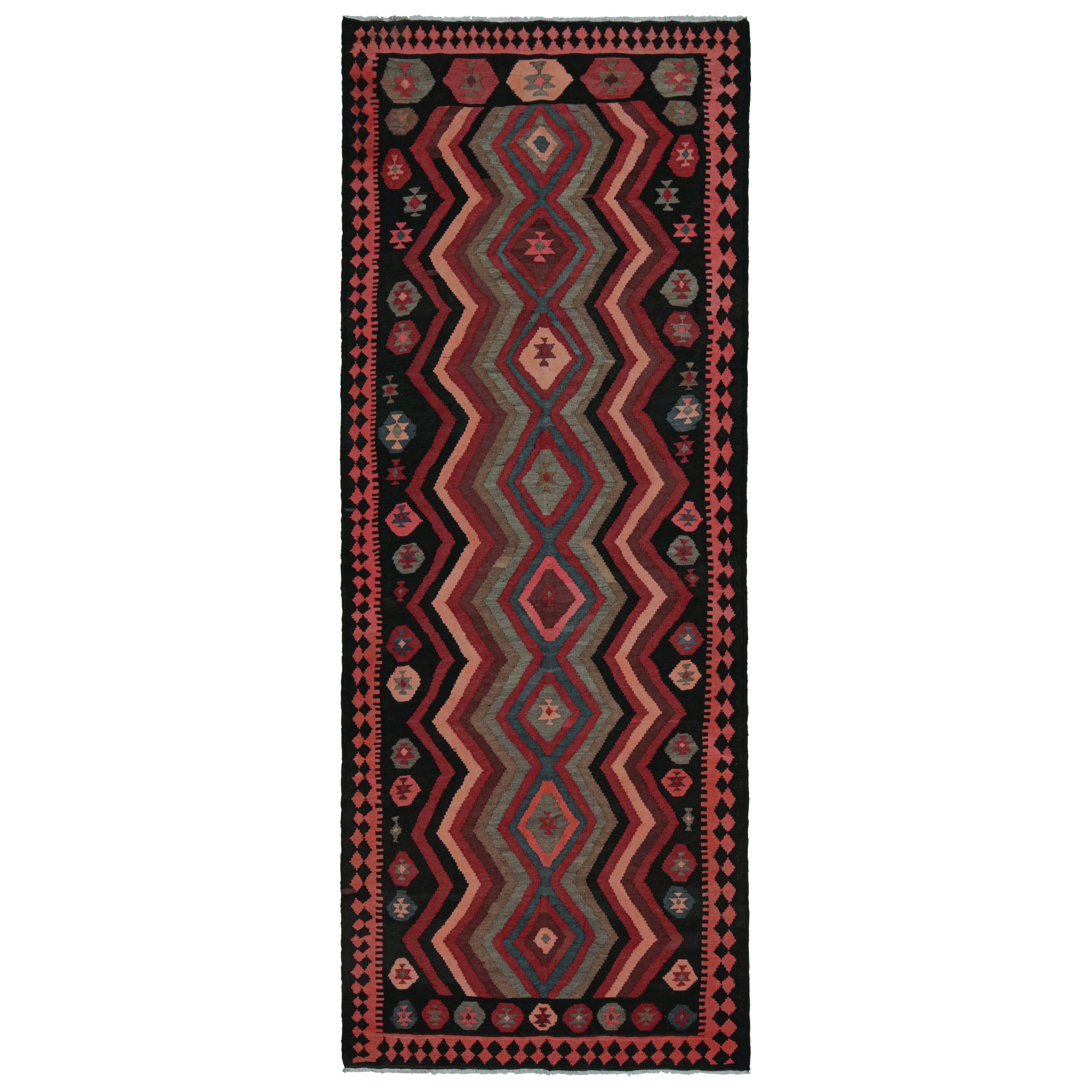 Vintage Afghani tribal Kilim rug, with Geometric patterns, from Rug & Kilim