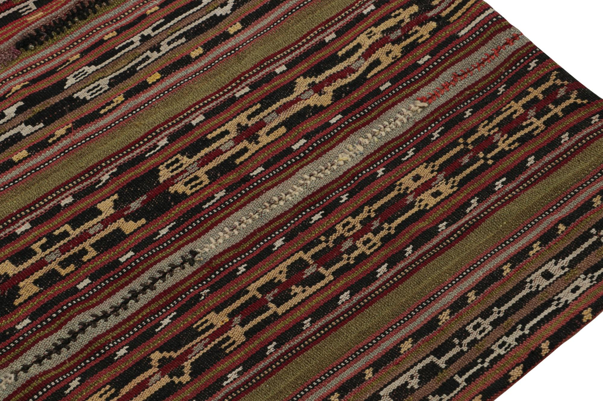 Vintage Afghani tribal Kilim Rug, with Geometric Stripes, from Rug & Kilim In Good Condition For Sale In Long Island City, NY