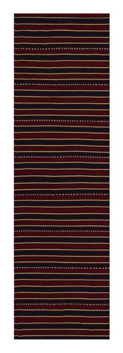 Alfombra Kilim tribal afgana vintage, con rayas horizontales, de Rug & Kilim