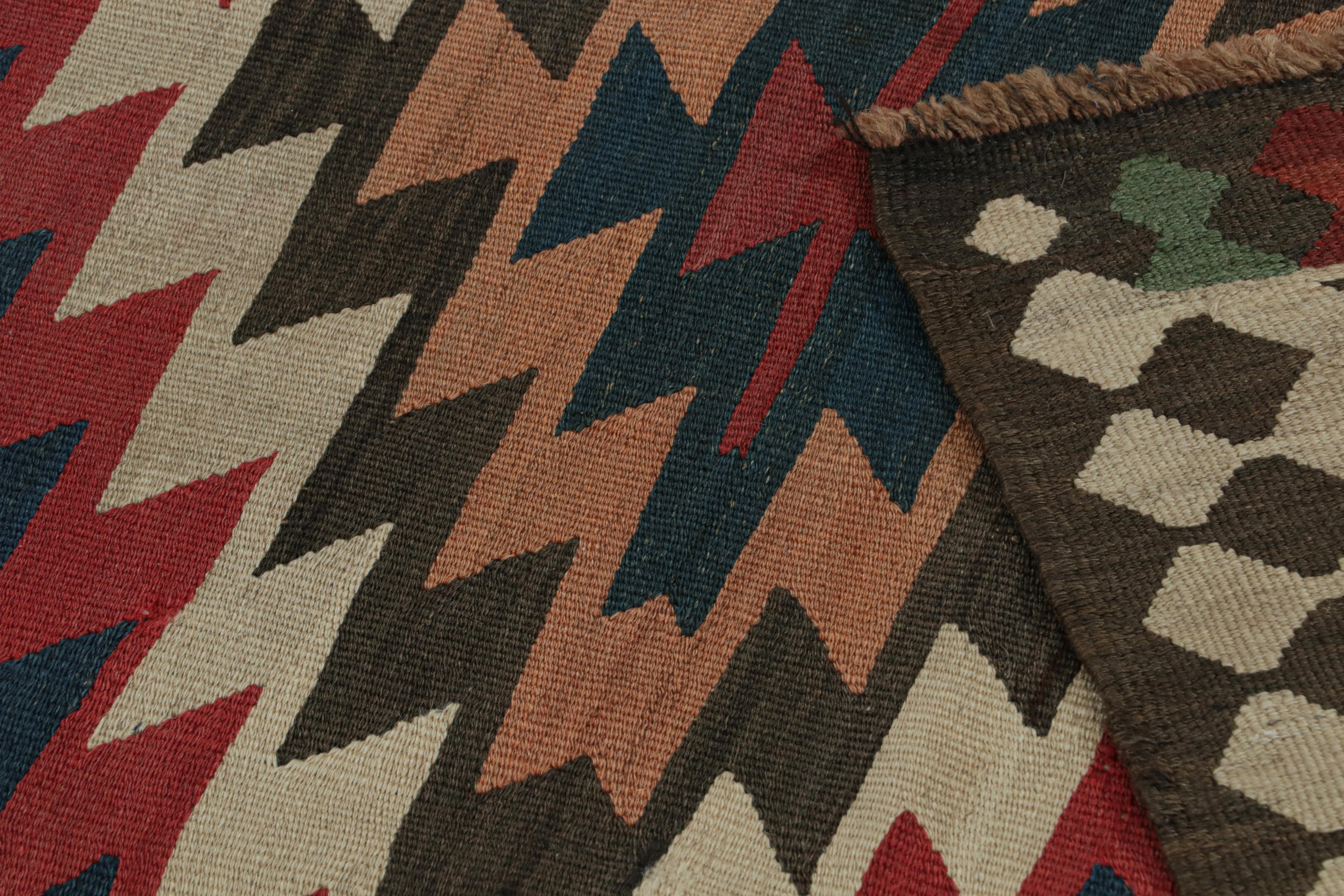 Wool  Vintage Afghani tribal Kilim rug, with Large Medallions, from Rug & Kilim For Sale