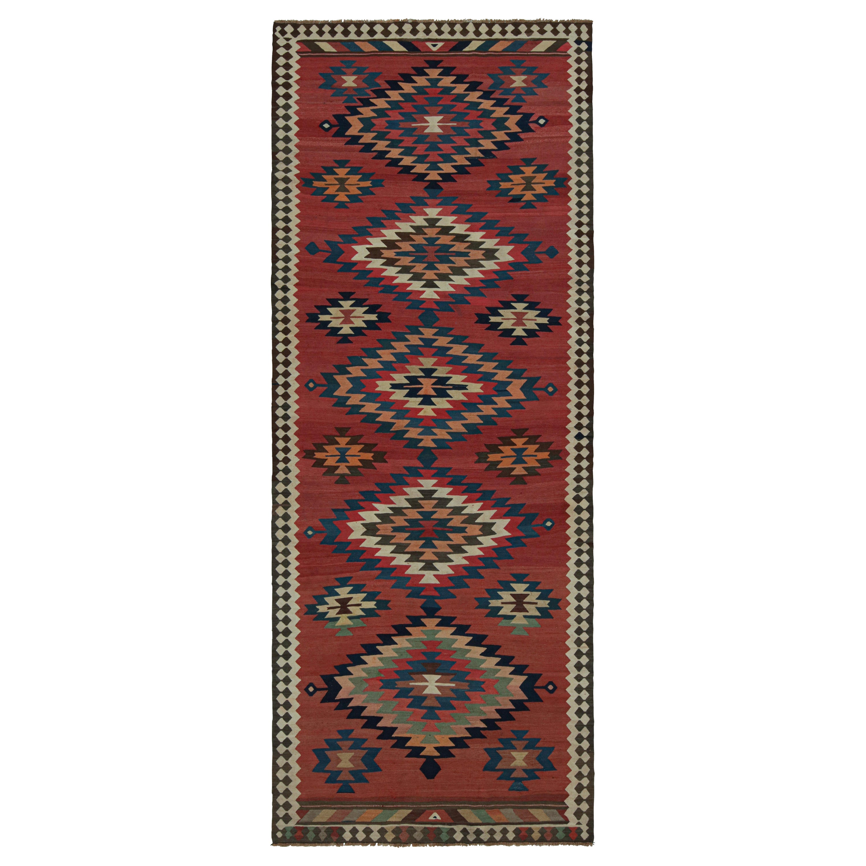 Afghanier Stammeskunst-Kelim-Teppich, Vintage, mit großen Medaillons, von Rug & Kilim
