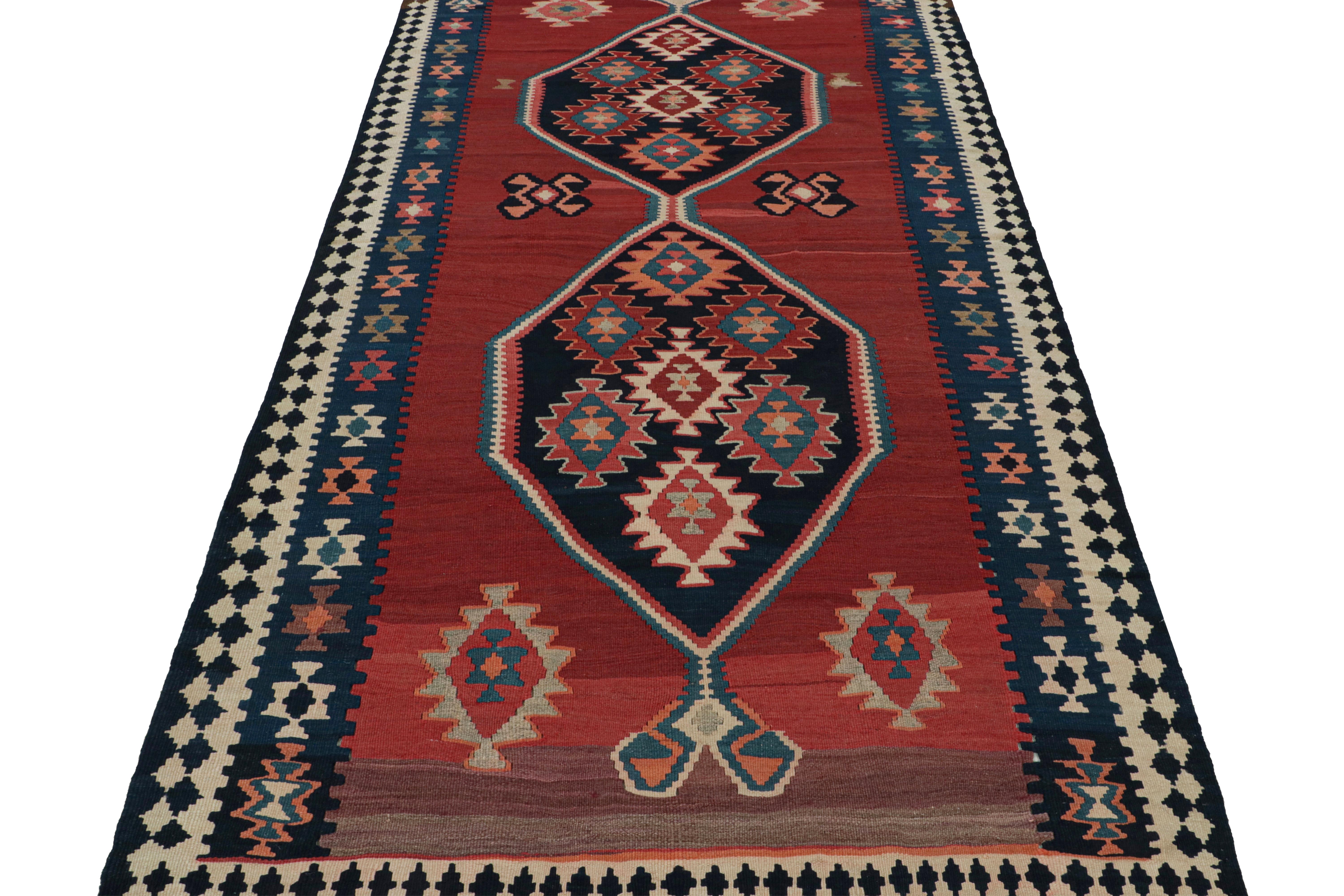 Hand-Woven Vintage Afghani Tribal Kilim rug, with Open Field and Medallion from Rug & Kilim For Sale
