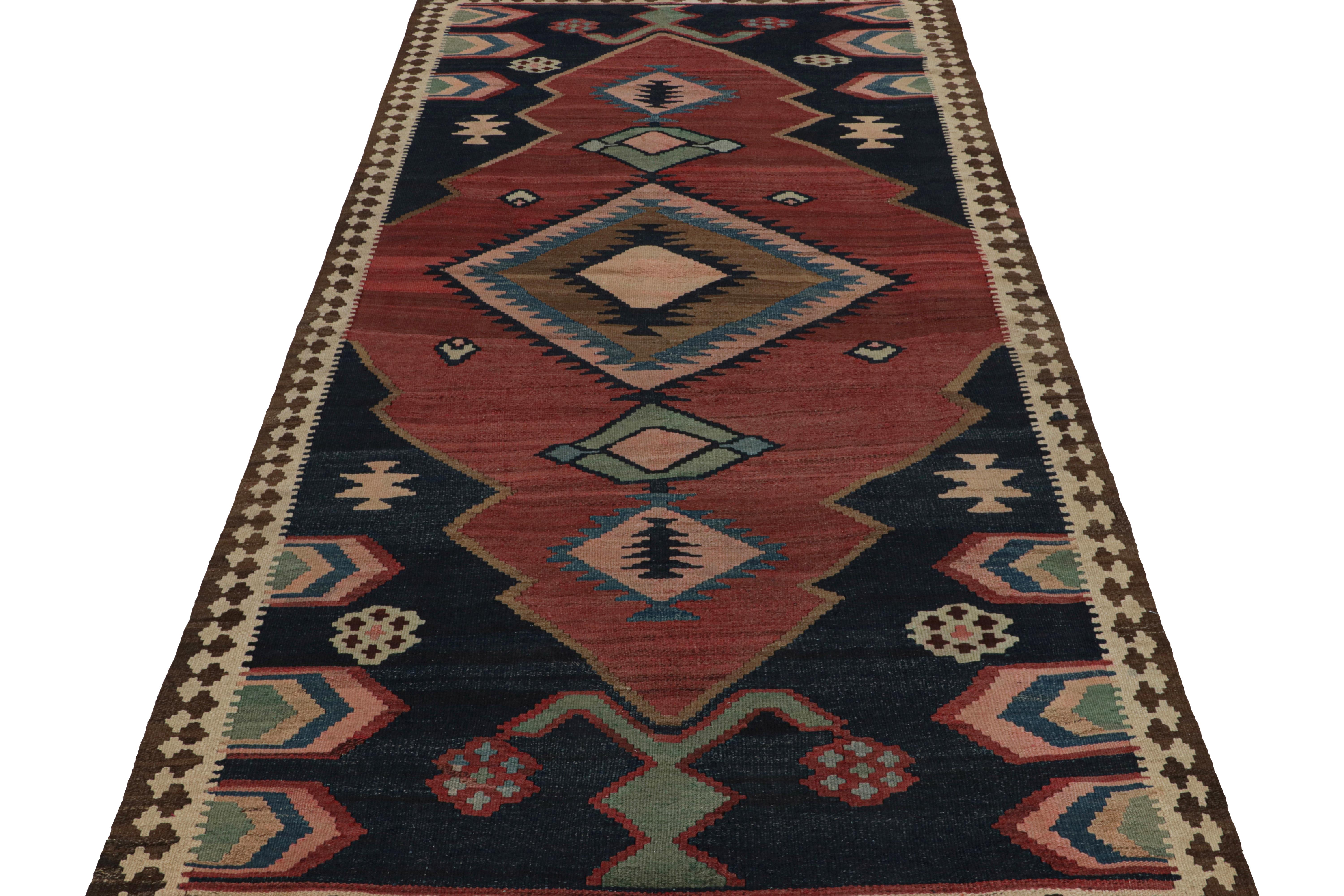 Tribal Vintage Afghani tribal Kilim rug, with Open Field and Medallion, Rug & Kilim For Sale