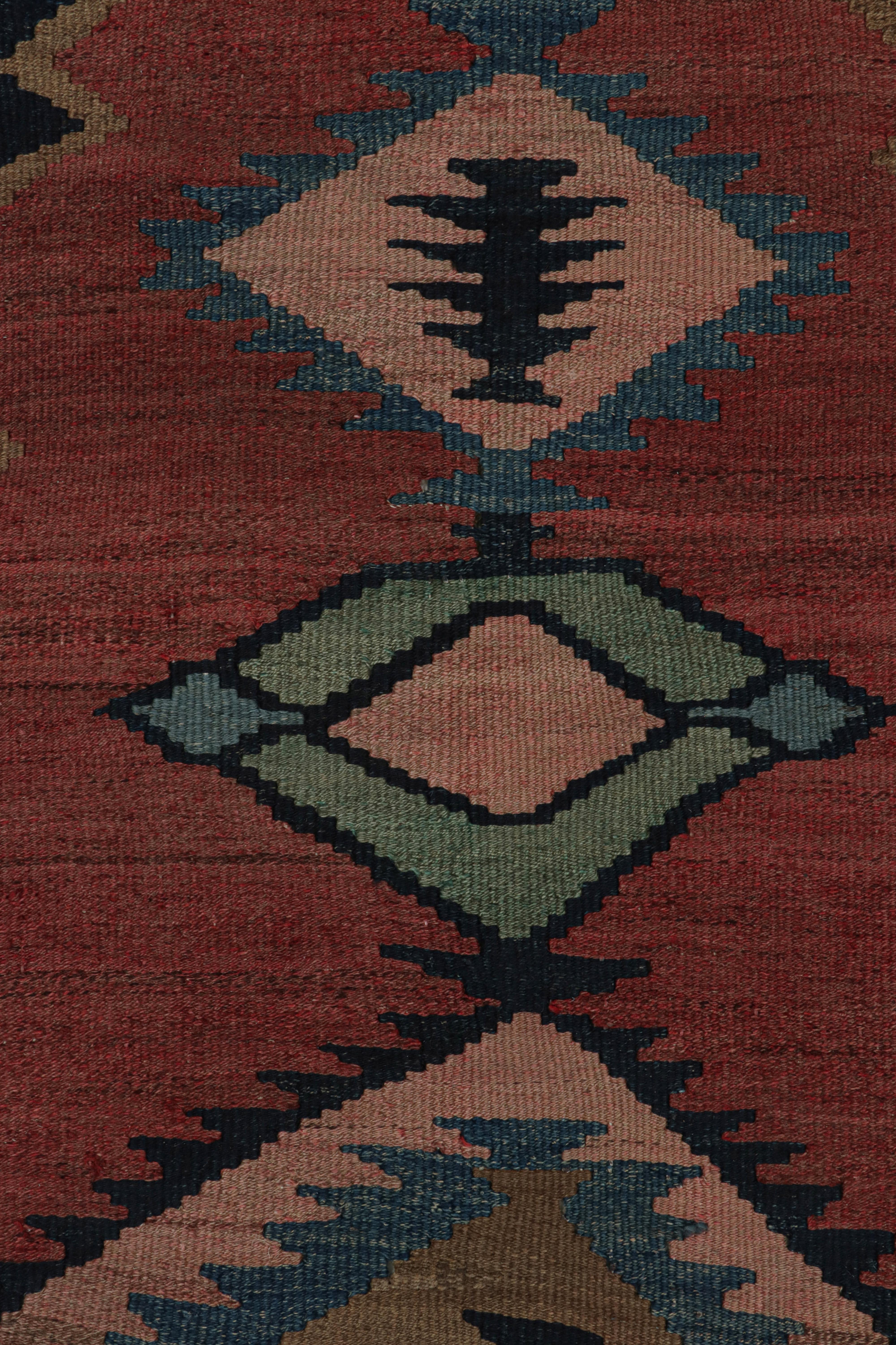 Mid-20th Century Vintage Afghani tribal Kilim rug, with Open Field and Medallion, Rug & Kilim For Sale