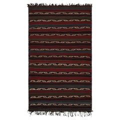Tappeto Kilim tribale afghano vintage, con strisce rosse e blu, da Rug & Kilim