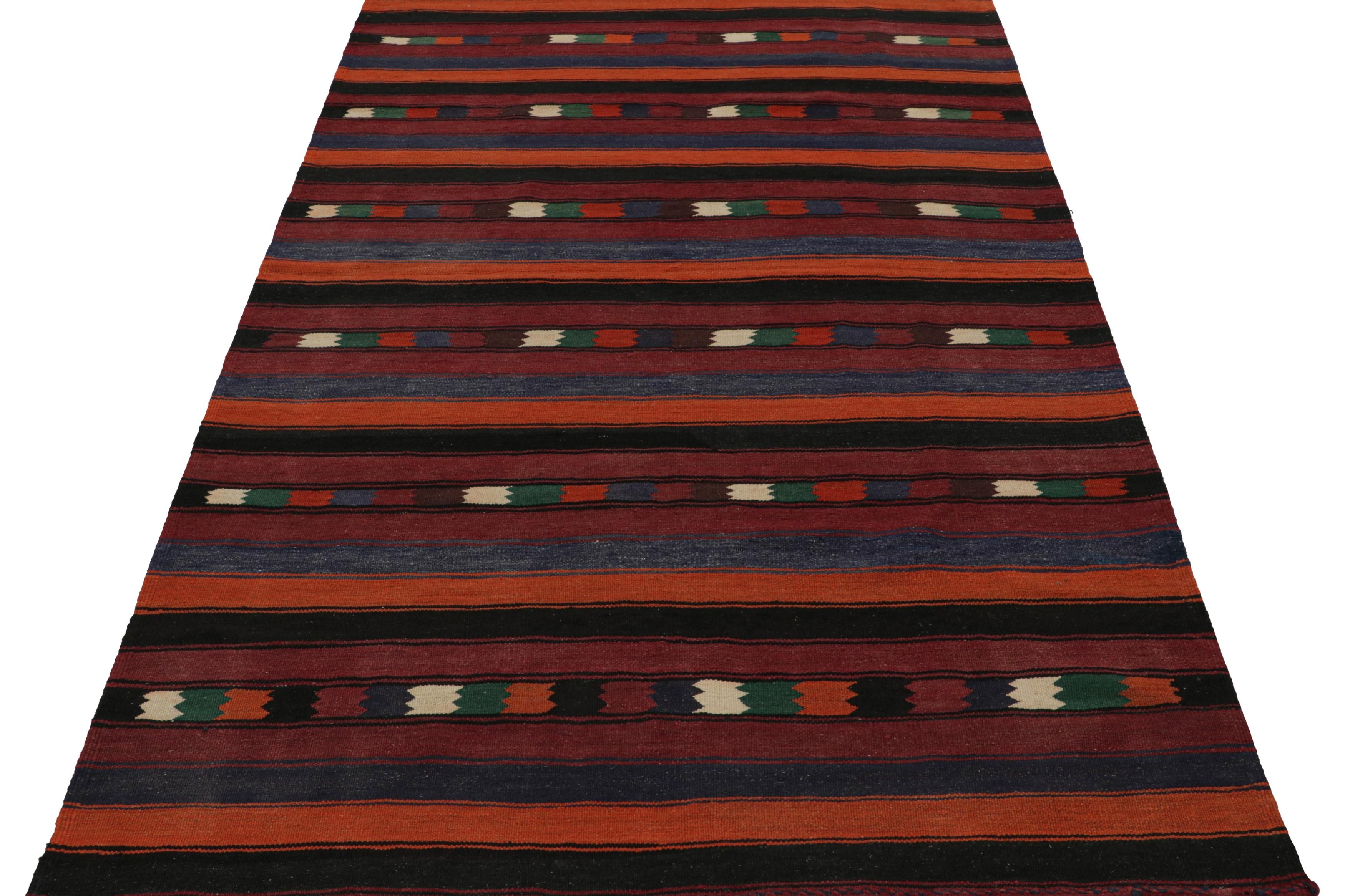 Tribal Vintage Afghani tribal Kilim Rug, with Stripes, from Rug & Kilim For Sale