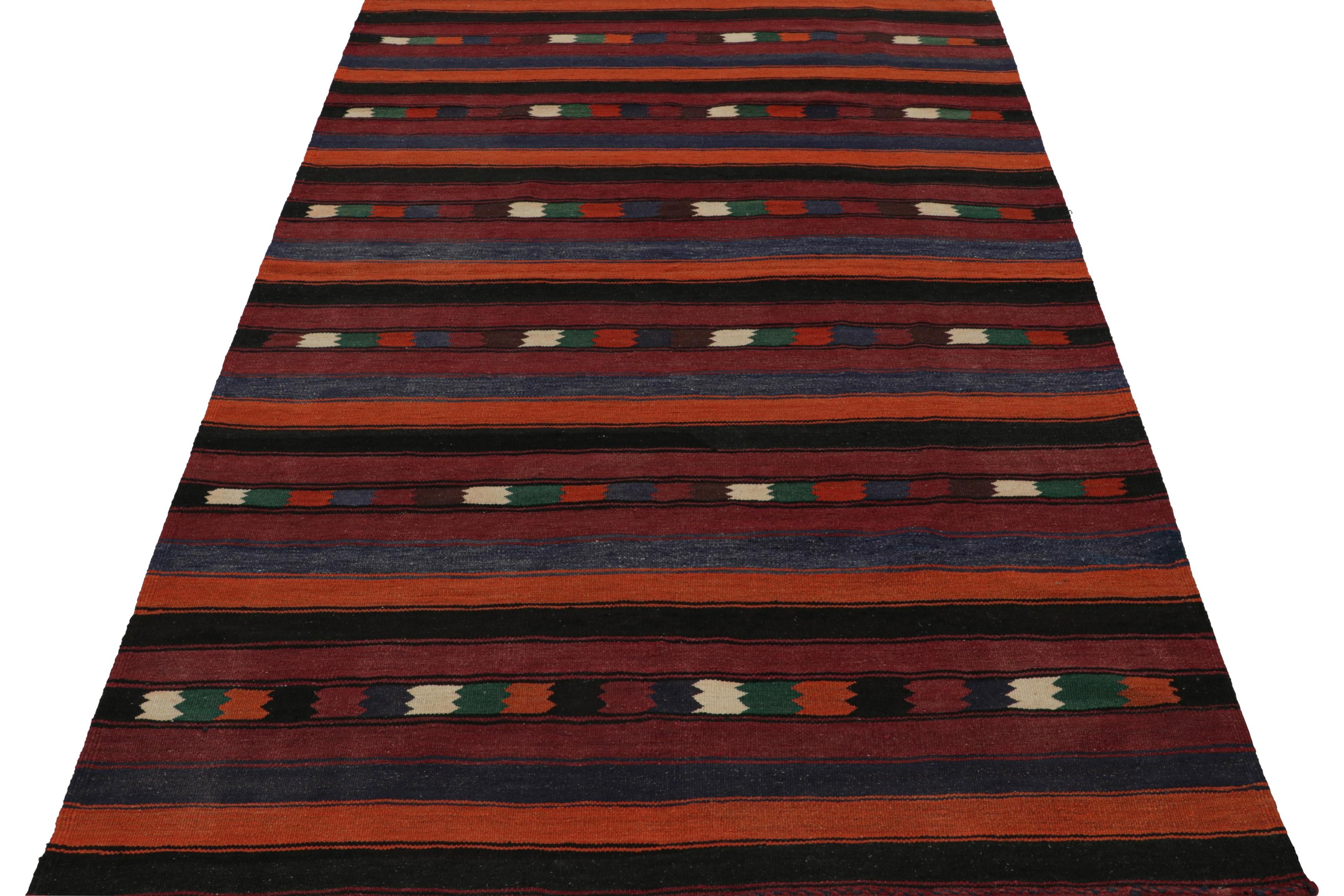 Tribale Tappeto Kilim tribale afghano vintage, con strisce, da Rug & Kilim in vendita
