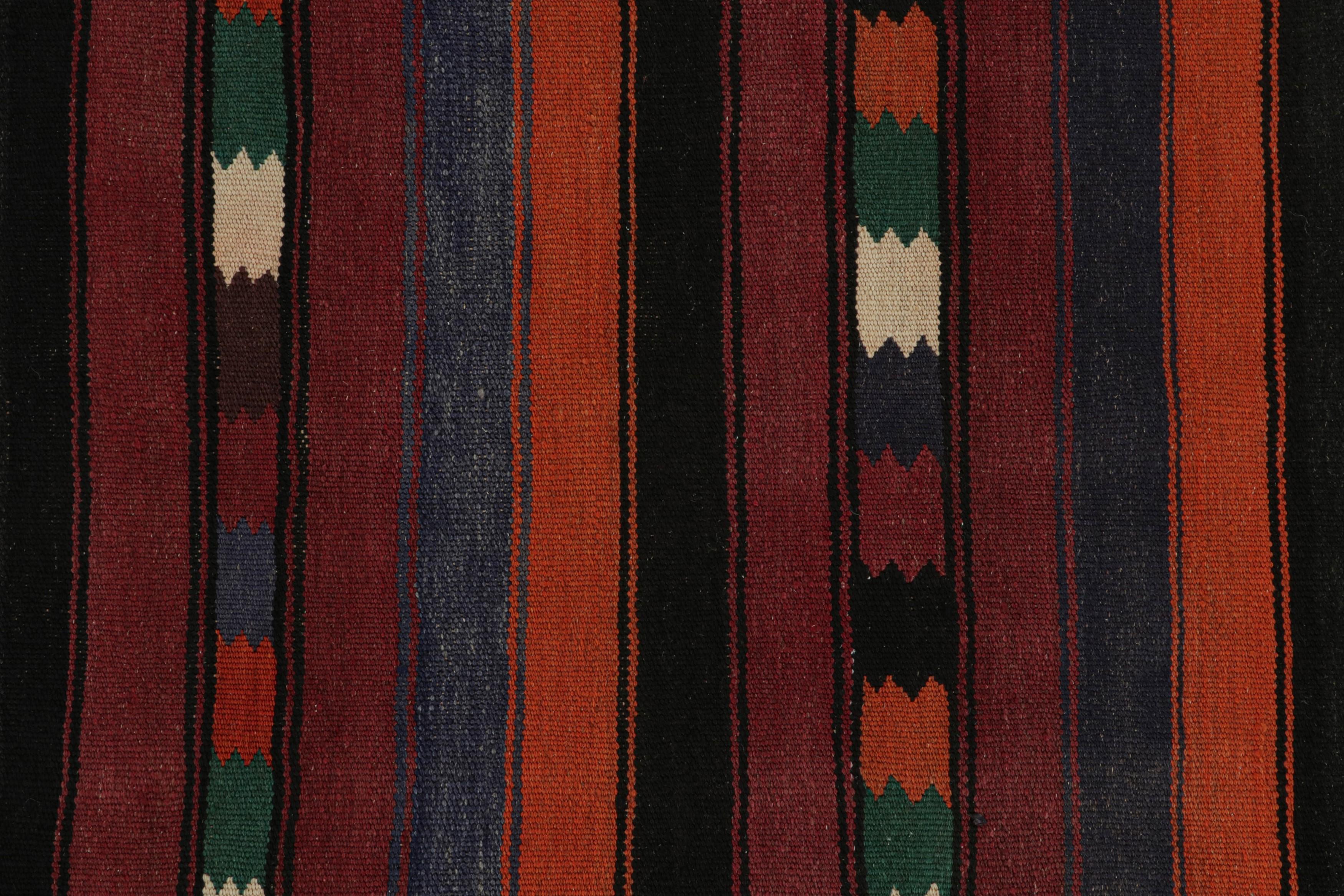Mid-20th Century Vintage Afghani tribal Kilim Rug, with Stripes, from Rug & Kilim For Sale