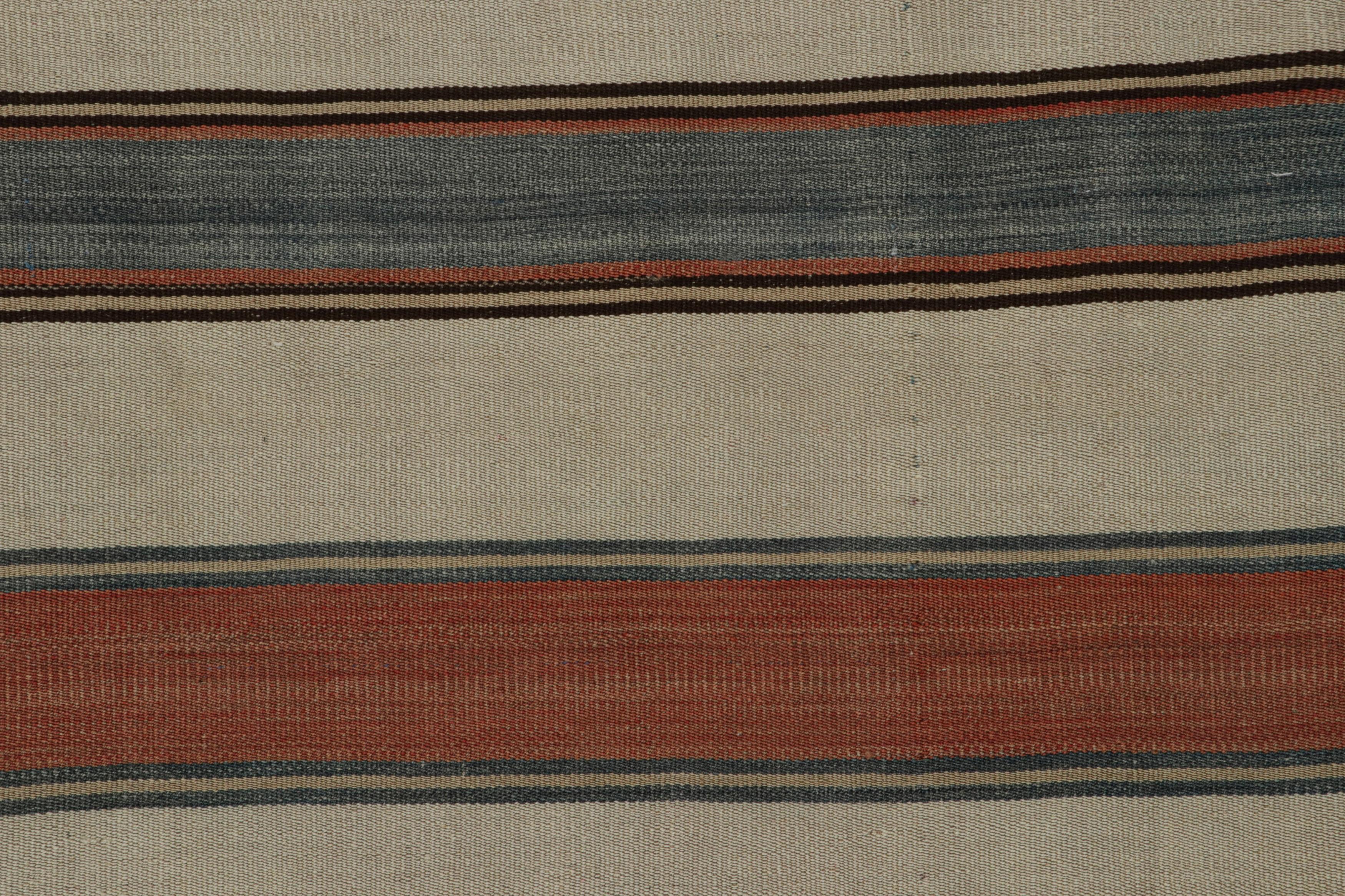 Mid-20th Century Vintage Afghani tribal Kilim rug, with Stripes, from Rug & Kilim For Sale