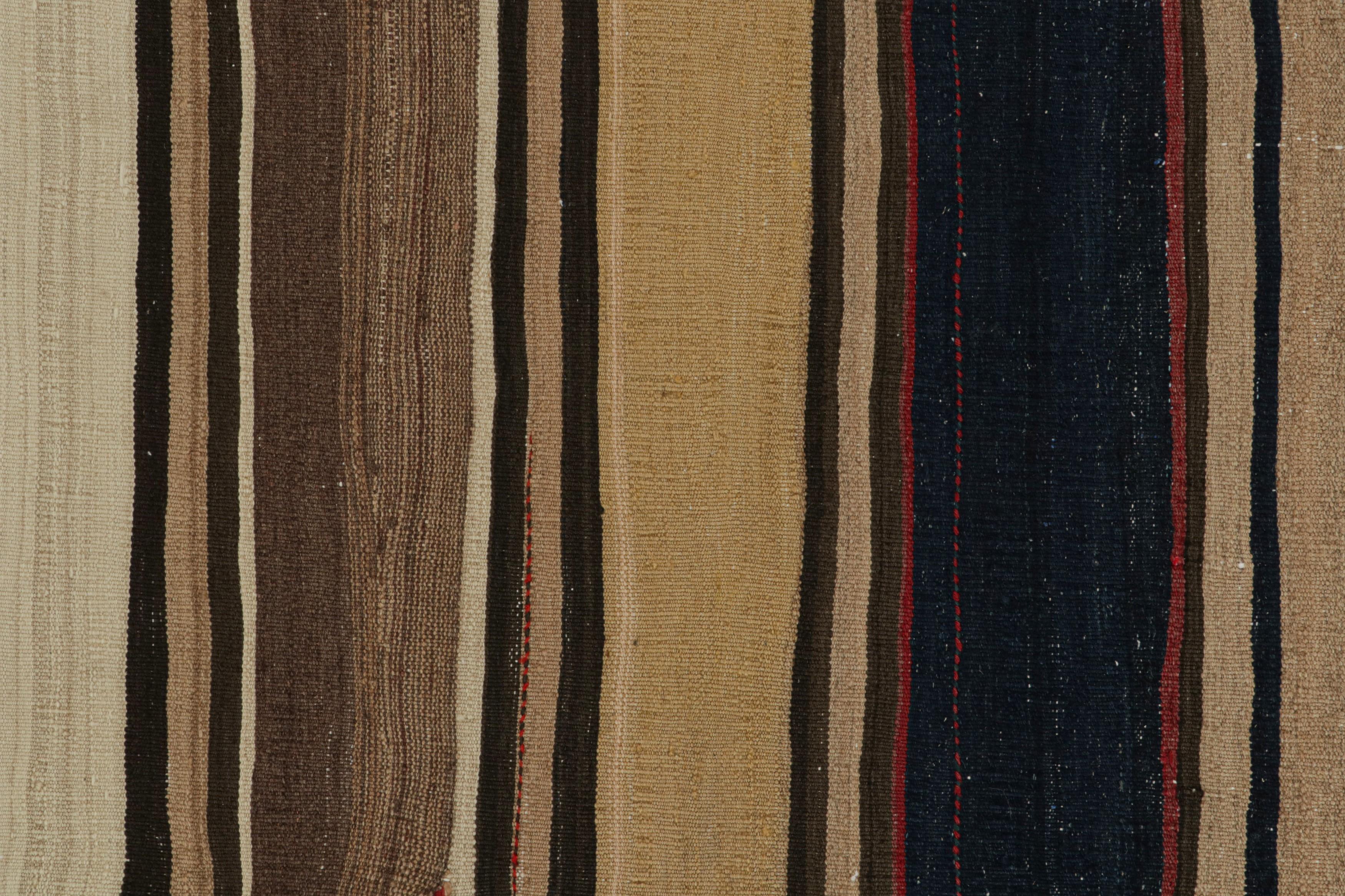Mid-20th Century Vintage Afghani tribal Kilim rug, with Stripes, from Rug & Kilim For Sale