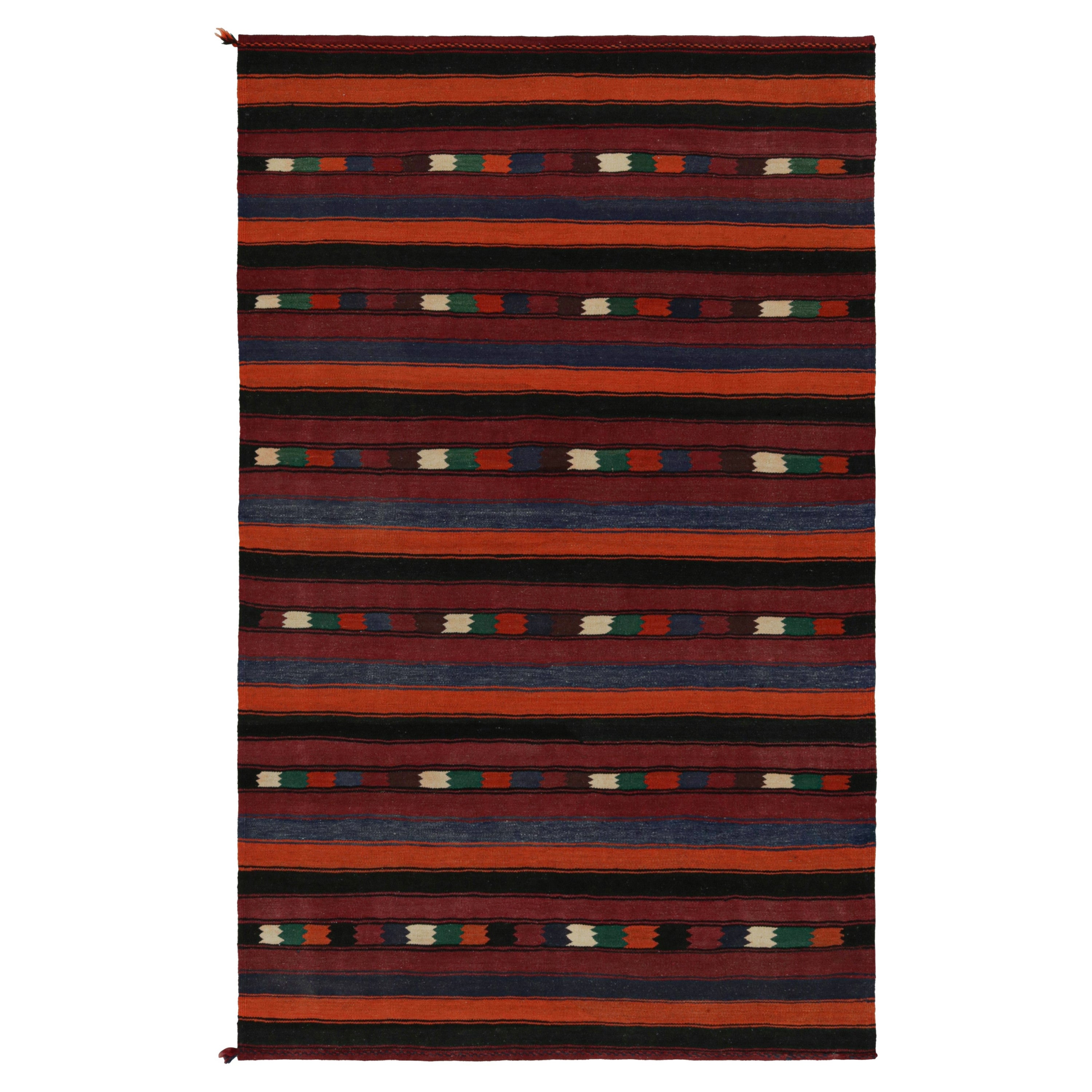 Tappeto Kilim tribale afghano vintage, con strisce, da Rug & Kilim