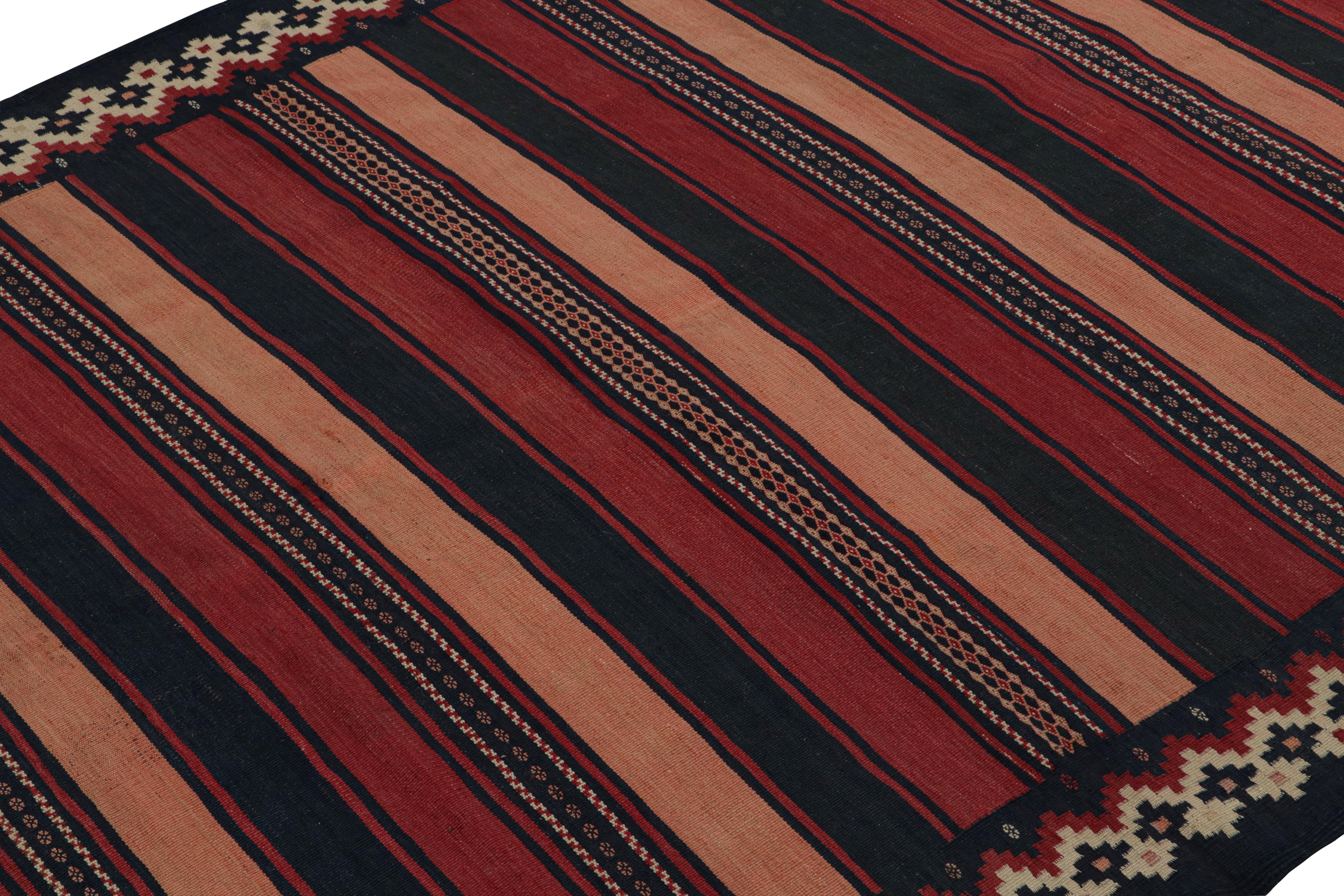 Hand-Woven Vintage Afghani tribal Kilim runner rug, in Beige/brown, from Rug & Kilim For Sale