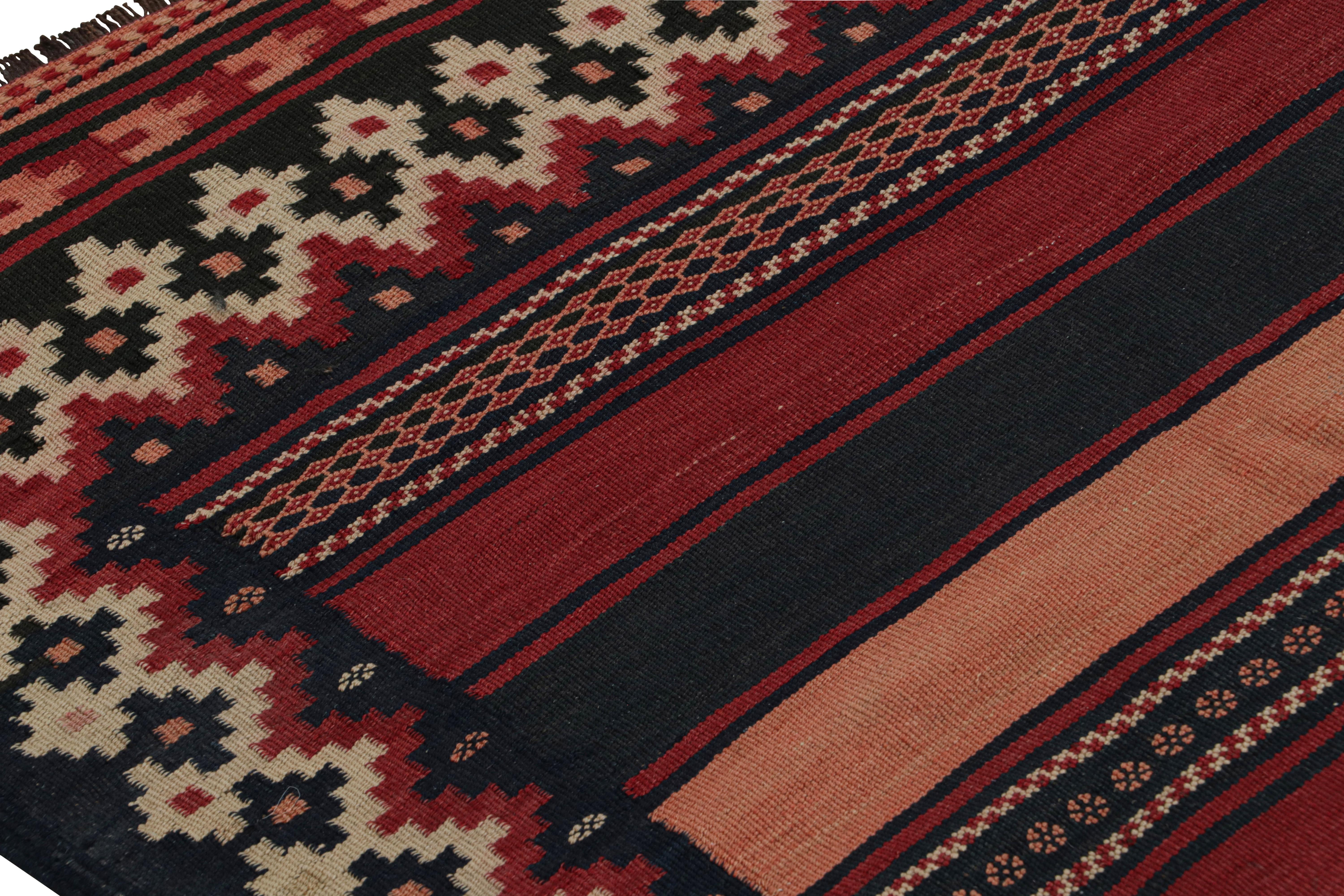 Vintage Afghani tribal Kilim runner rug, in Beige/brown, from Rug & Kilim In Good Condition For Sale In Long Island City, NY