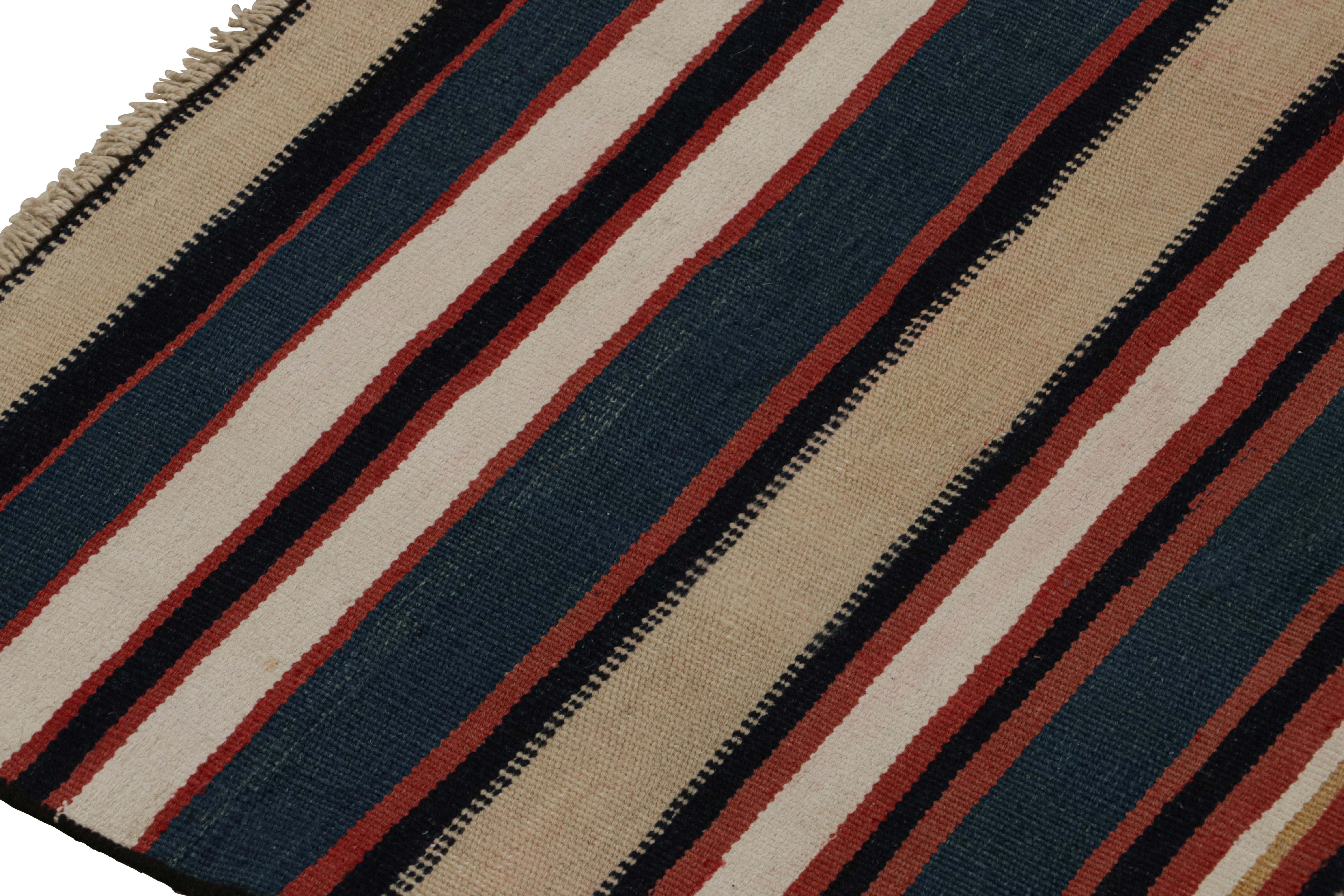 Vintage Afghani tribal Kilim runner rug, with Stripes, from Rug & Kilim In Good Condition For Sale In Long Island City, NY
