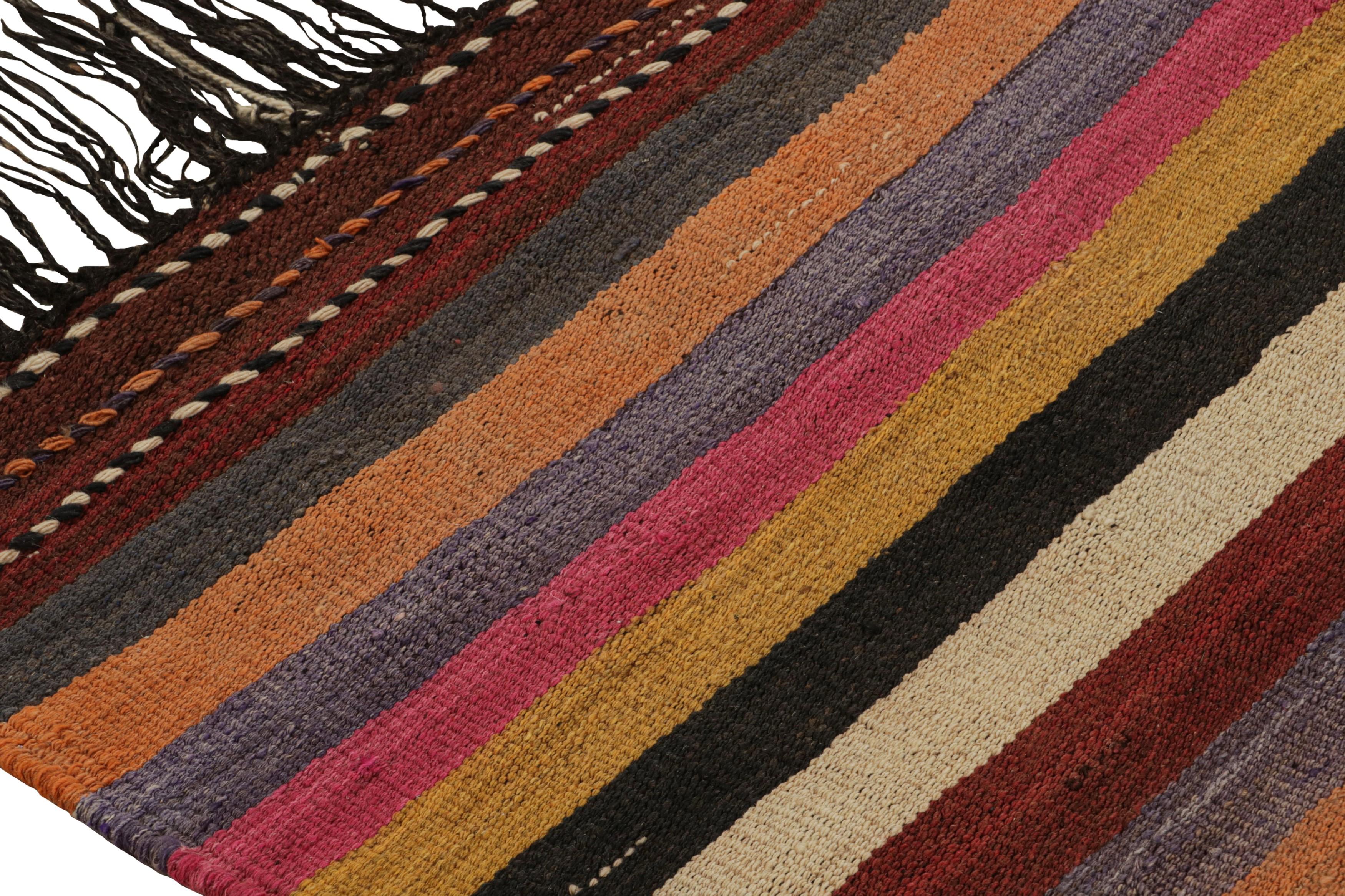 Vintage Afghani tribal Kilim runner rug, with Stripes, from Rug & Kilim In Good Condition For Sale In Long Island City, NY