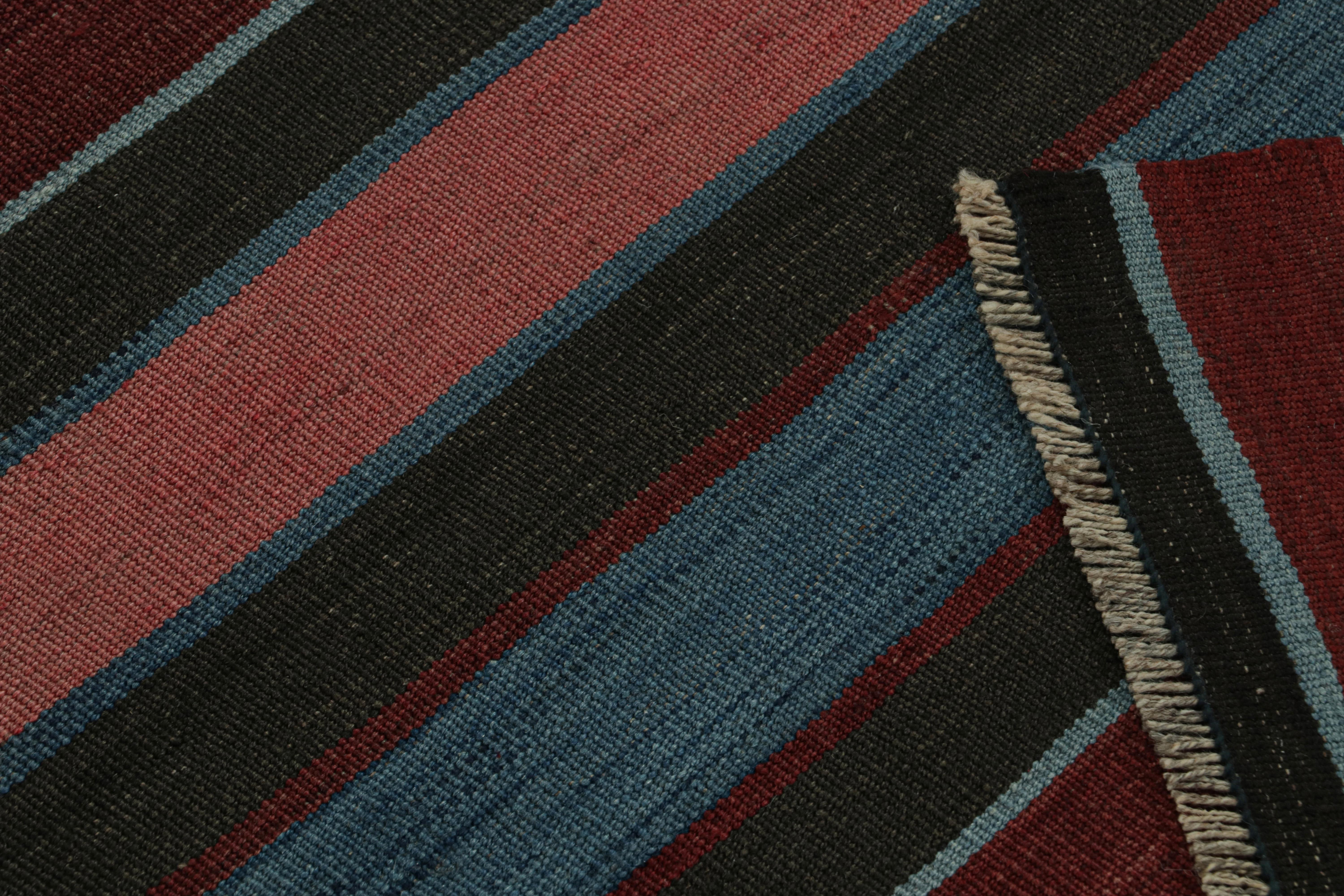 Wool Vintage Afghani tribal Kilim runner rug, with Stripes, from Rug & Kilim For Sale