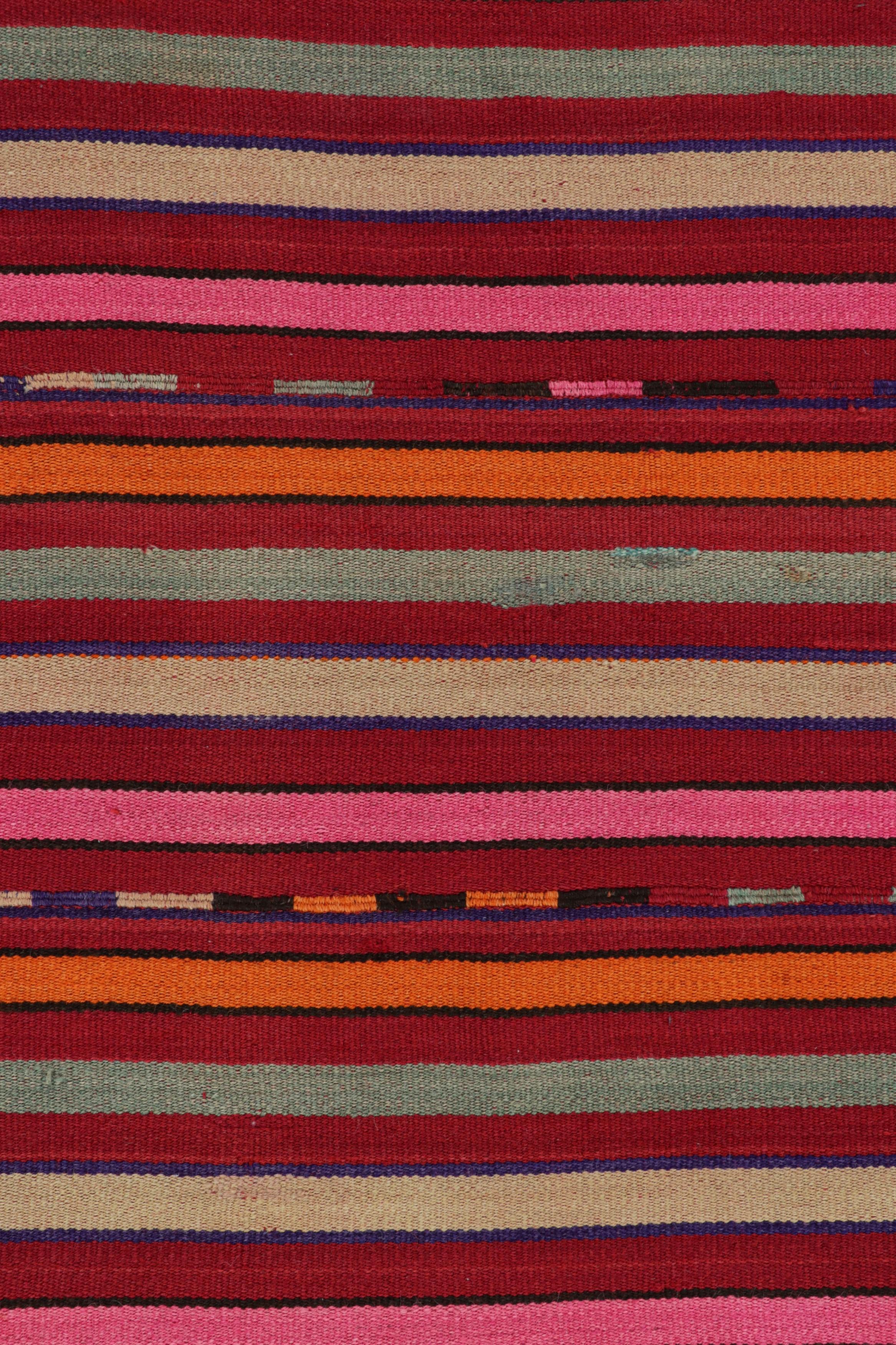 Turkish Vintage Afghani Tribal Kilim With Stripes From Rug & Kilim For Sale