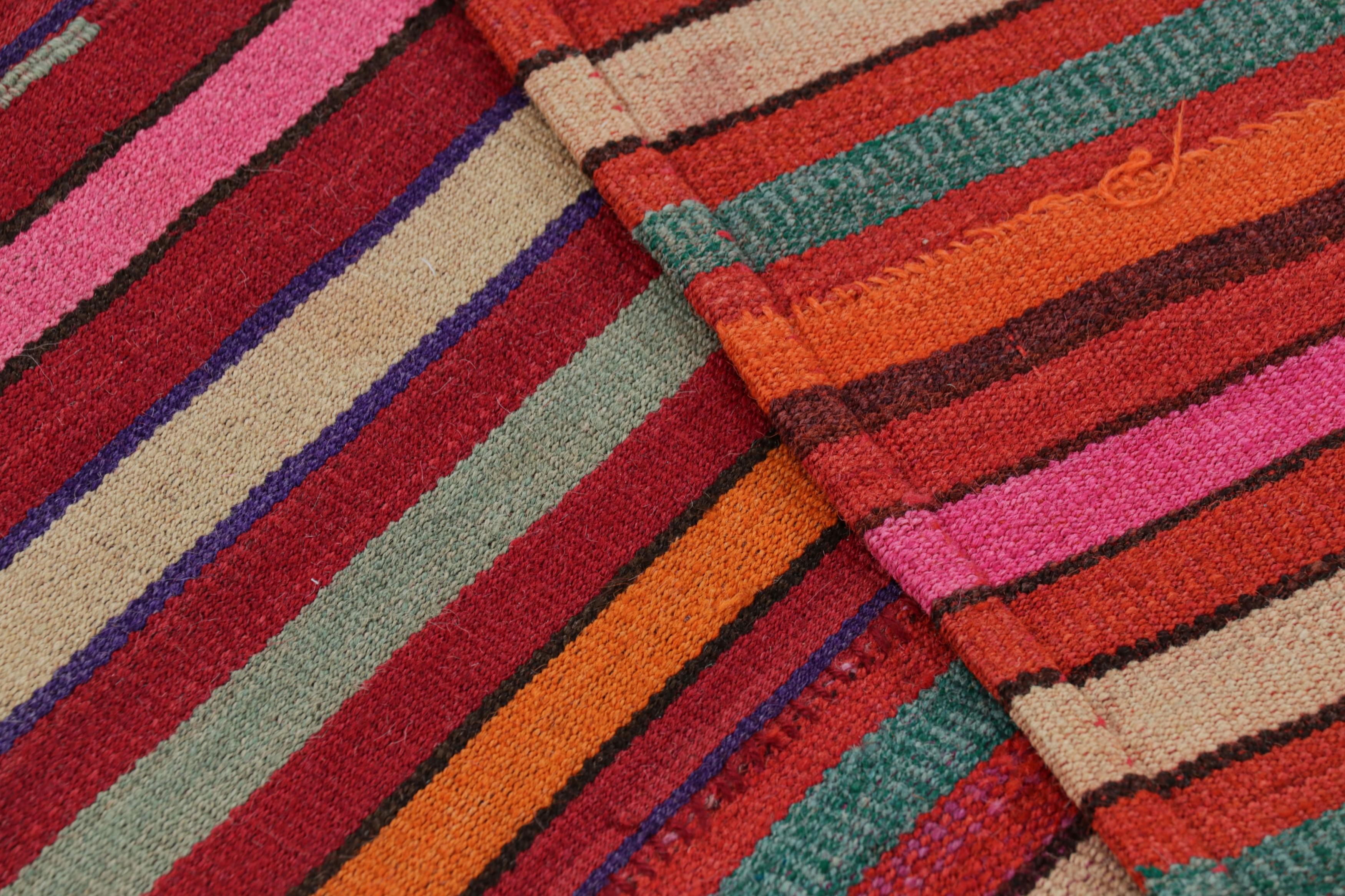 Wool Vintage Afghani Tribal Kilim With Stripes From Rug & Kilim For Sale