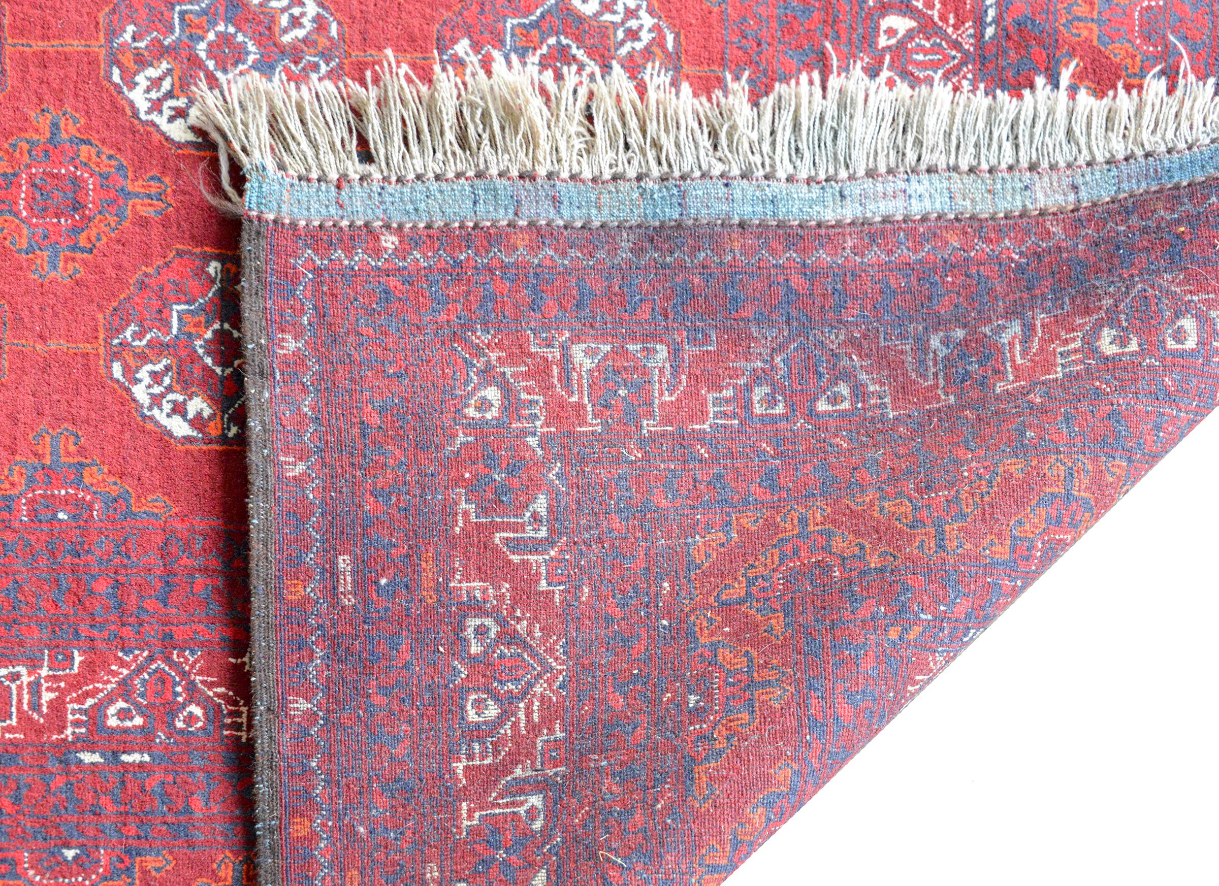 Vintage Afghani Turkoman Rug For Sale 4
