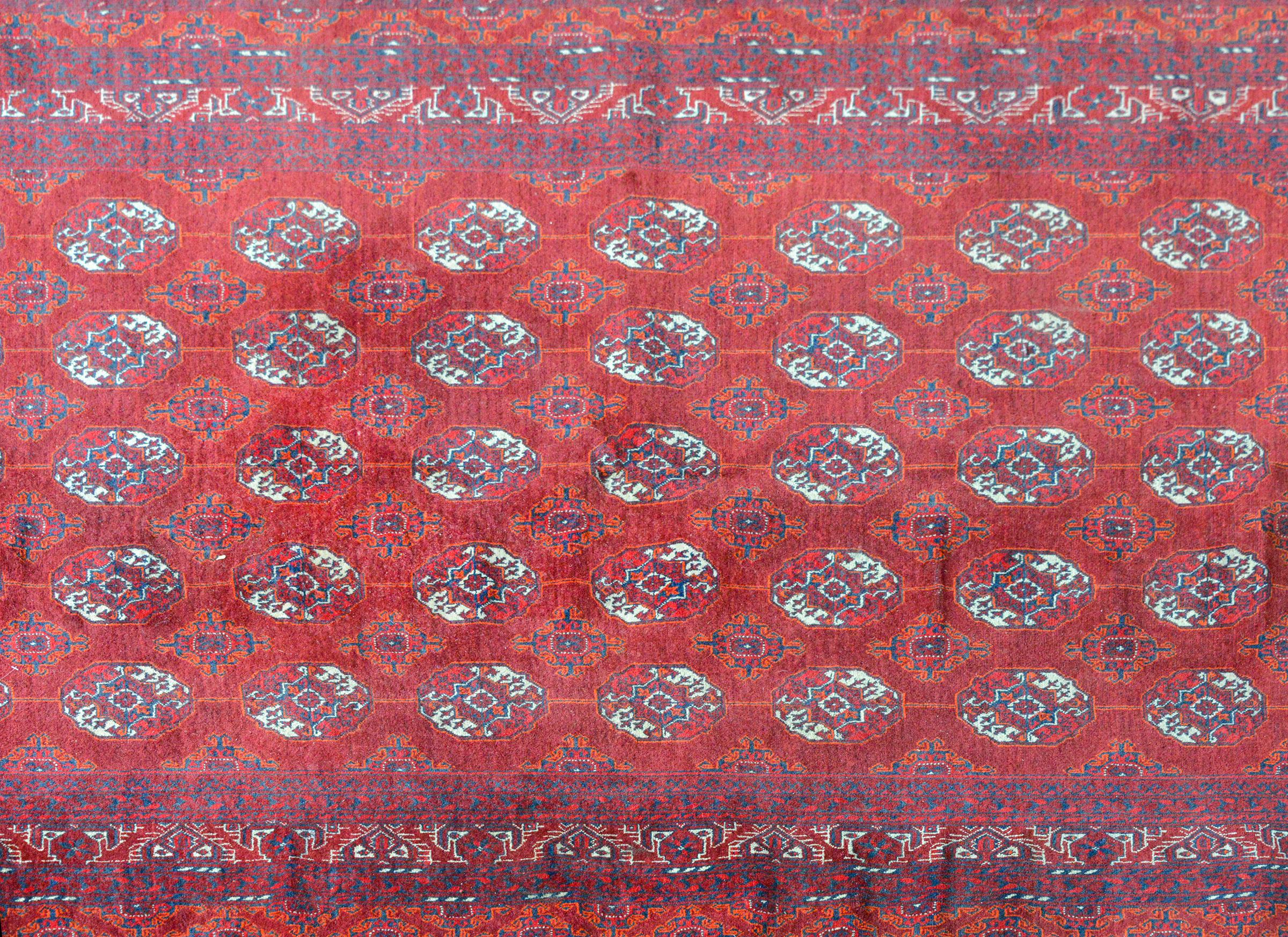 Tribal Vintage Afghani Turkoman Rug For Sale