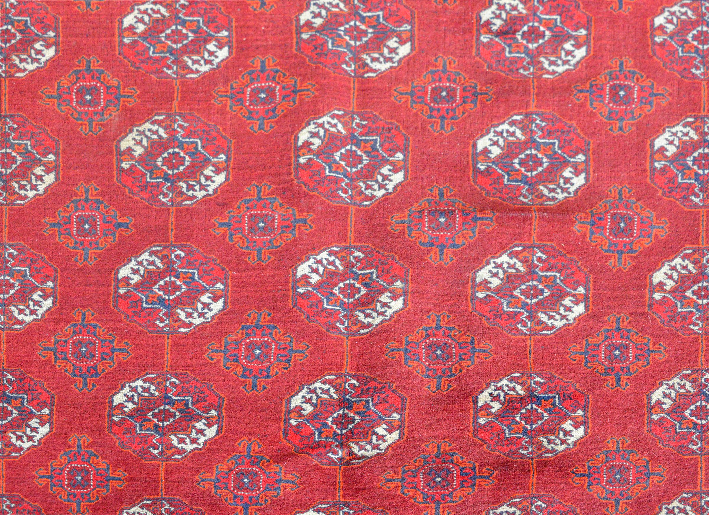 20th Century Vintage Afghani Turkoman Rug For Sale