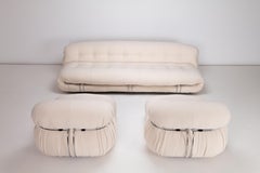 Vintage Afra & Tobia Scarpa Soriana Sofa Suite for Cassina