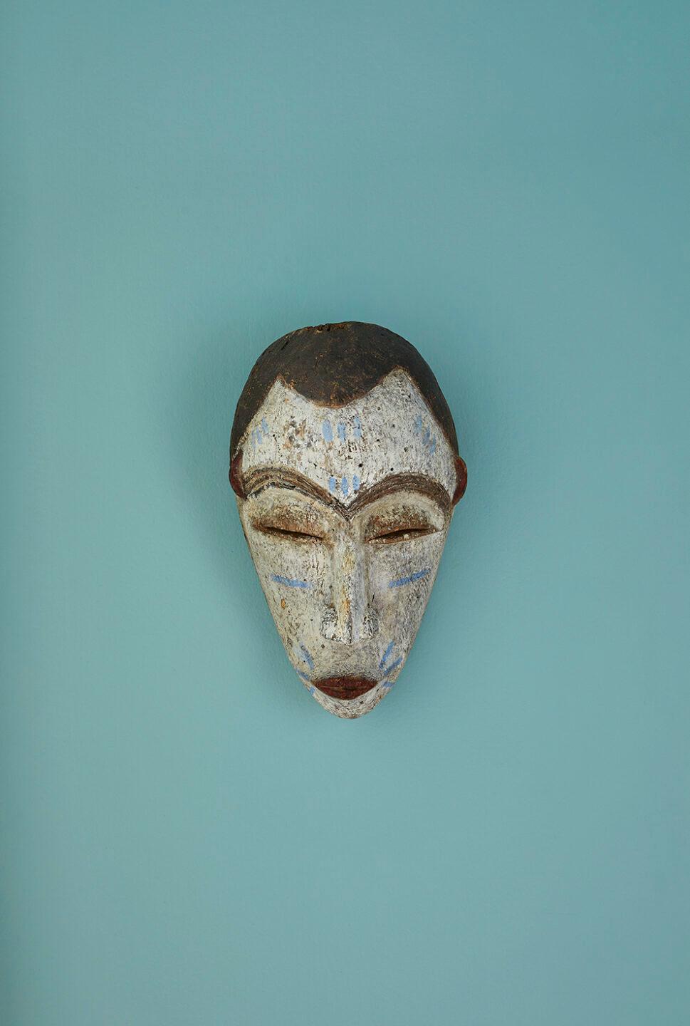 Africa, 1940s

Baoule mask. 

A legend says that this type of African mask is a Baoule mask which is also known as a Goli mask. It is used in tribal dances during harvest festivals, in processions to honour distinguished visitors and at the