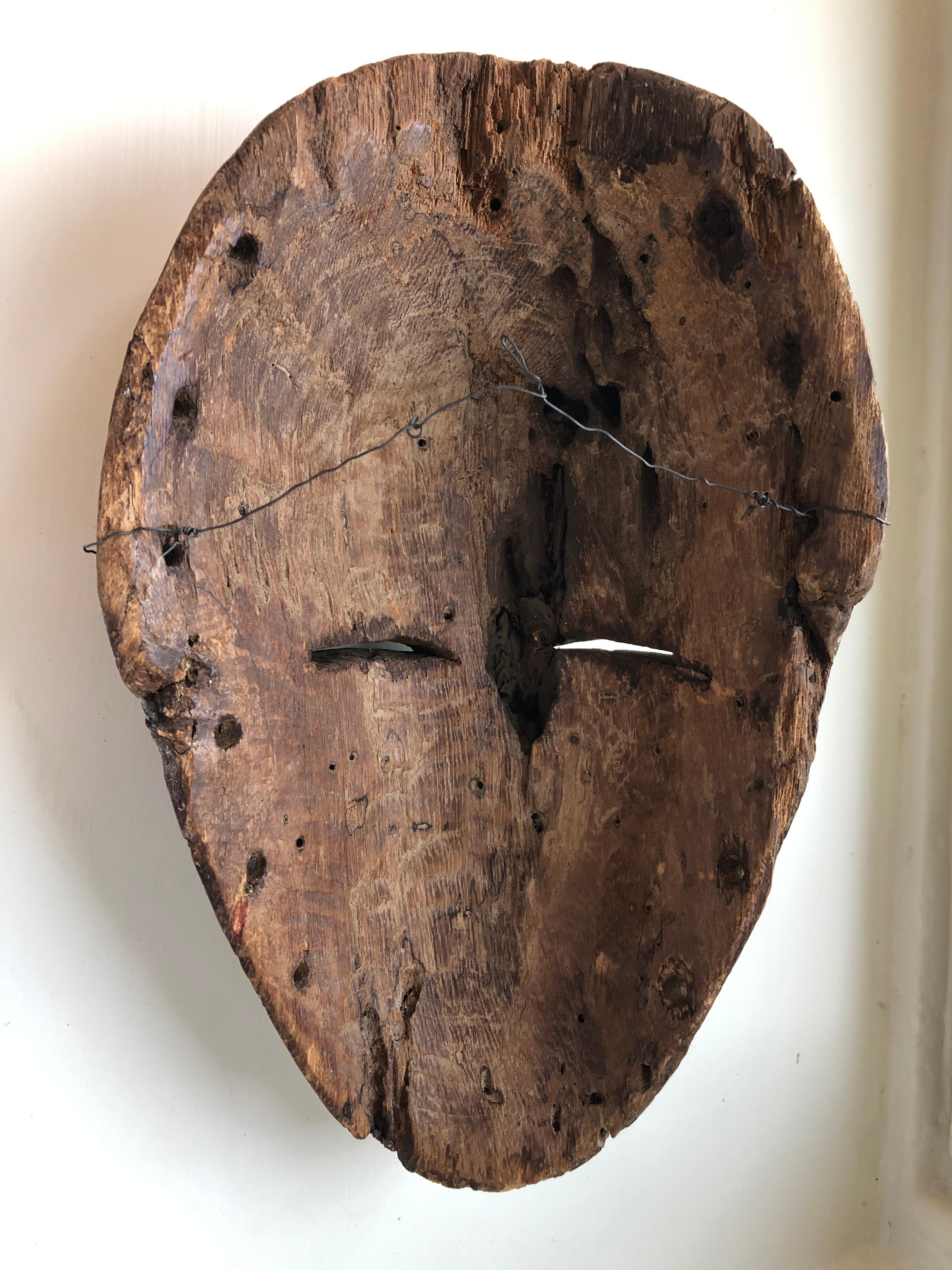 Vintage African 1940s Wooden Baoule Mask 3