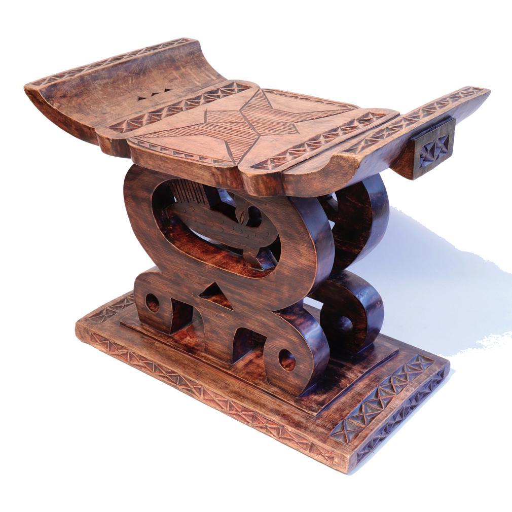 Hand-Carved  Vintage African Ashanti Stool, Asegua, Ghana, Late 20th Century For Sale