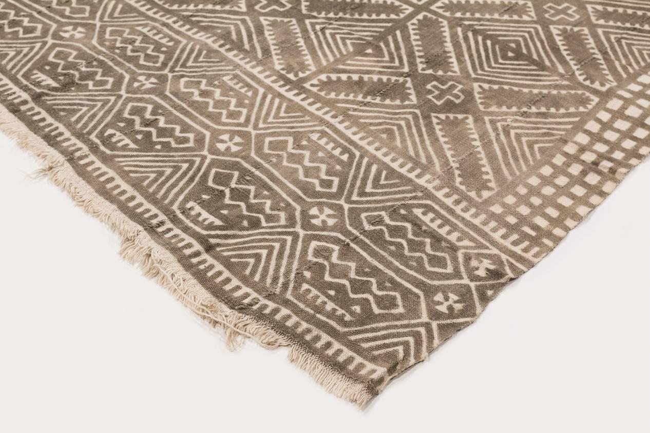 Tribal Vintage African Bamana Mud Cloth From Mali 3x4.5
