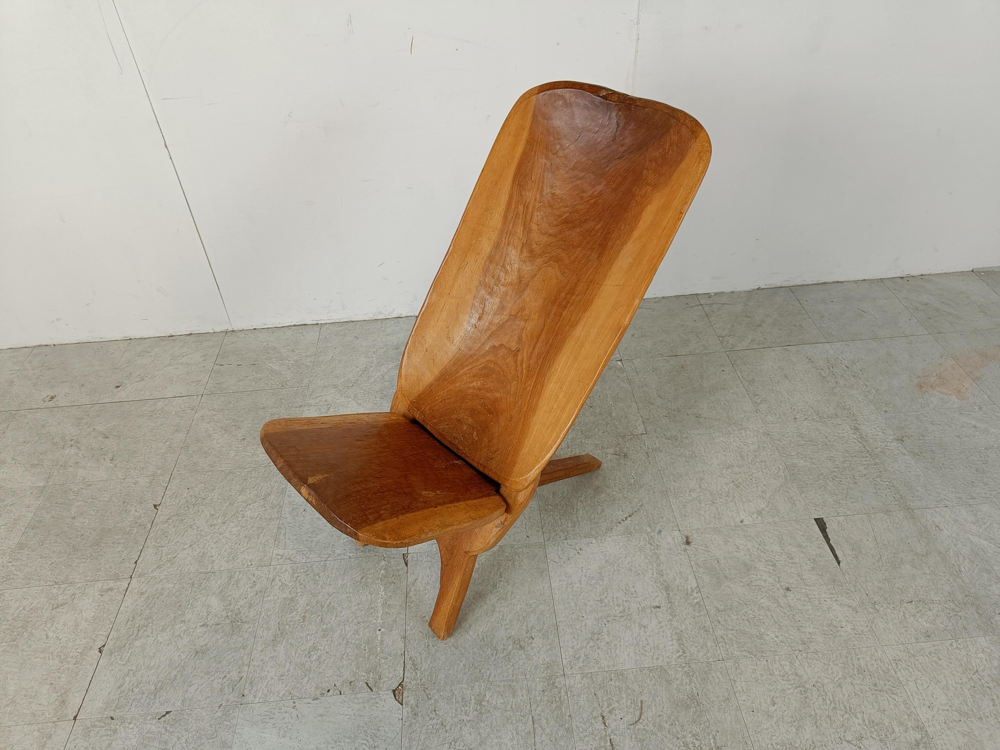 Mid-Century Modern Chaise d'inséparation africaine vintage, années 1960  en vente