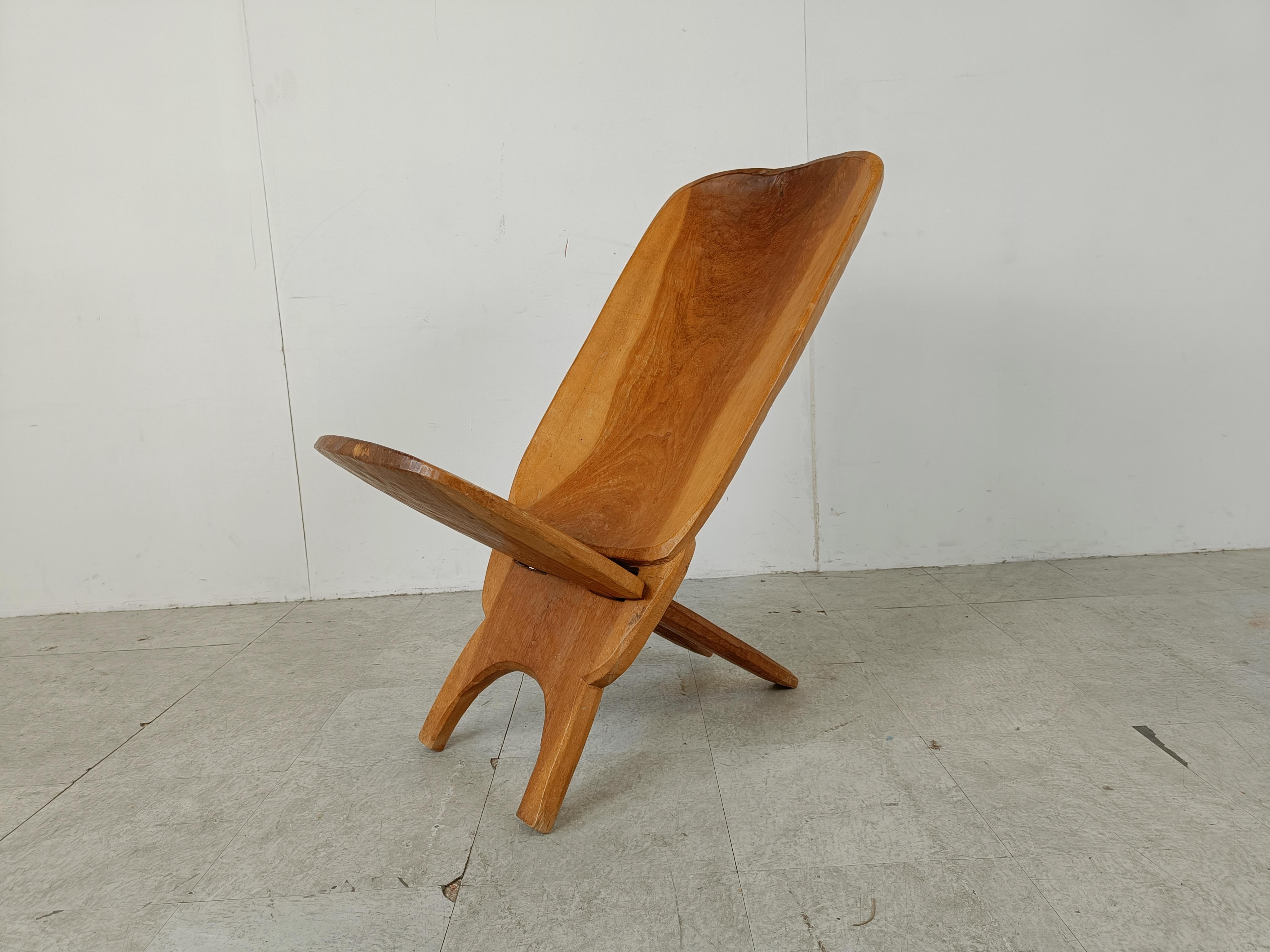 Chaise d'inséparation africaine vintage, années 1960  Bon état - En vente à HEVERLEE, BE