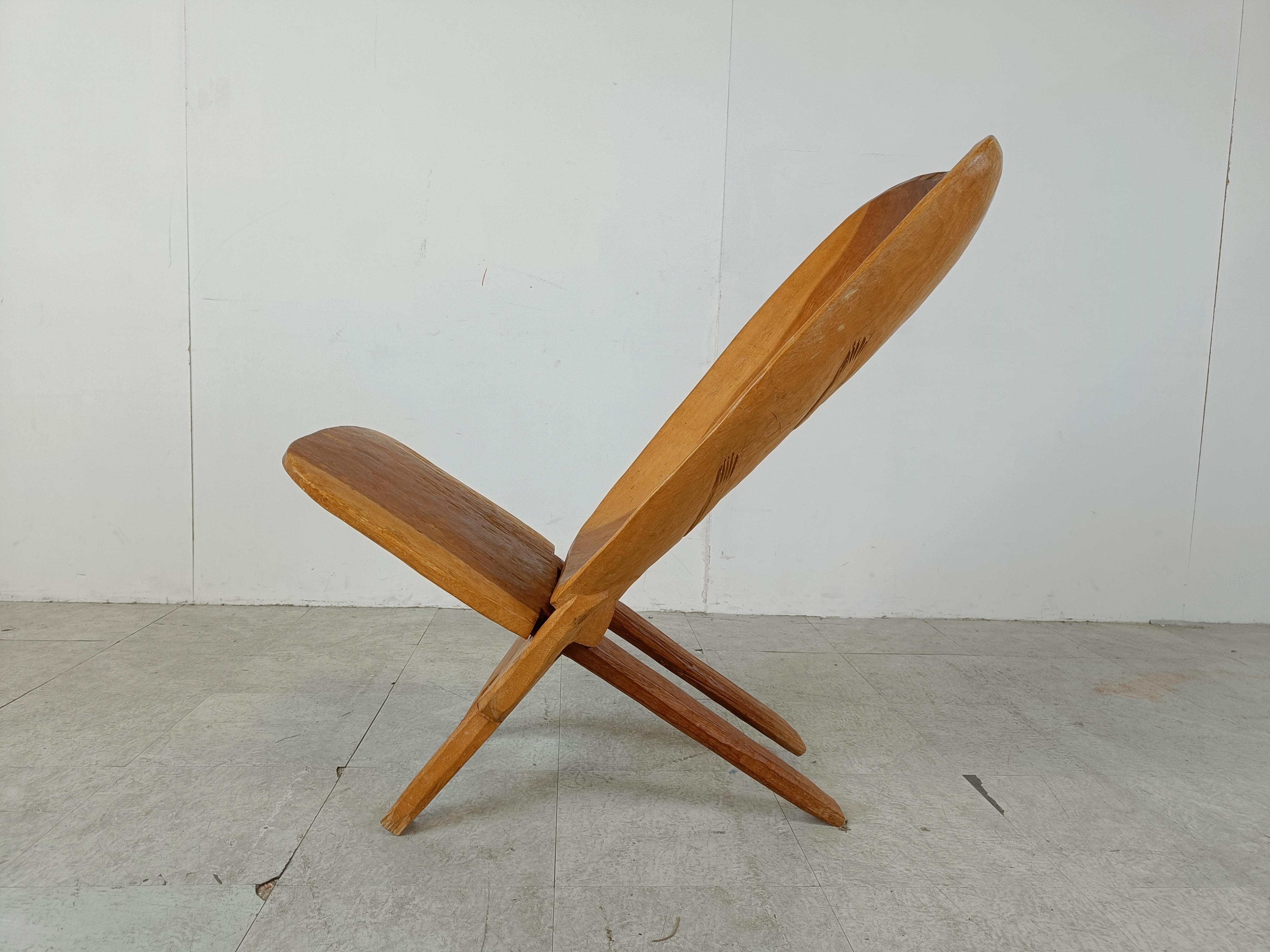 Chaise d'inséparation africaine vintage, années 1960  en vente 1