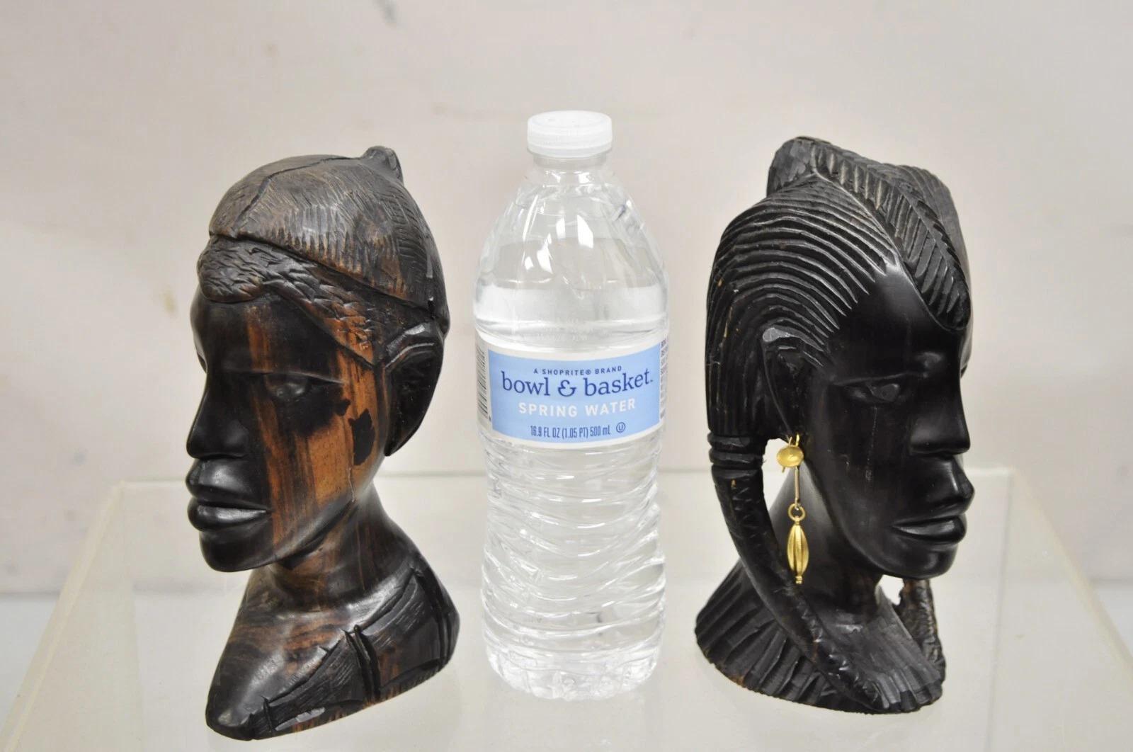 Vintage African Carved Ebony Wood 7