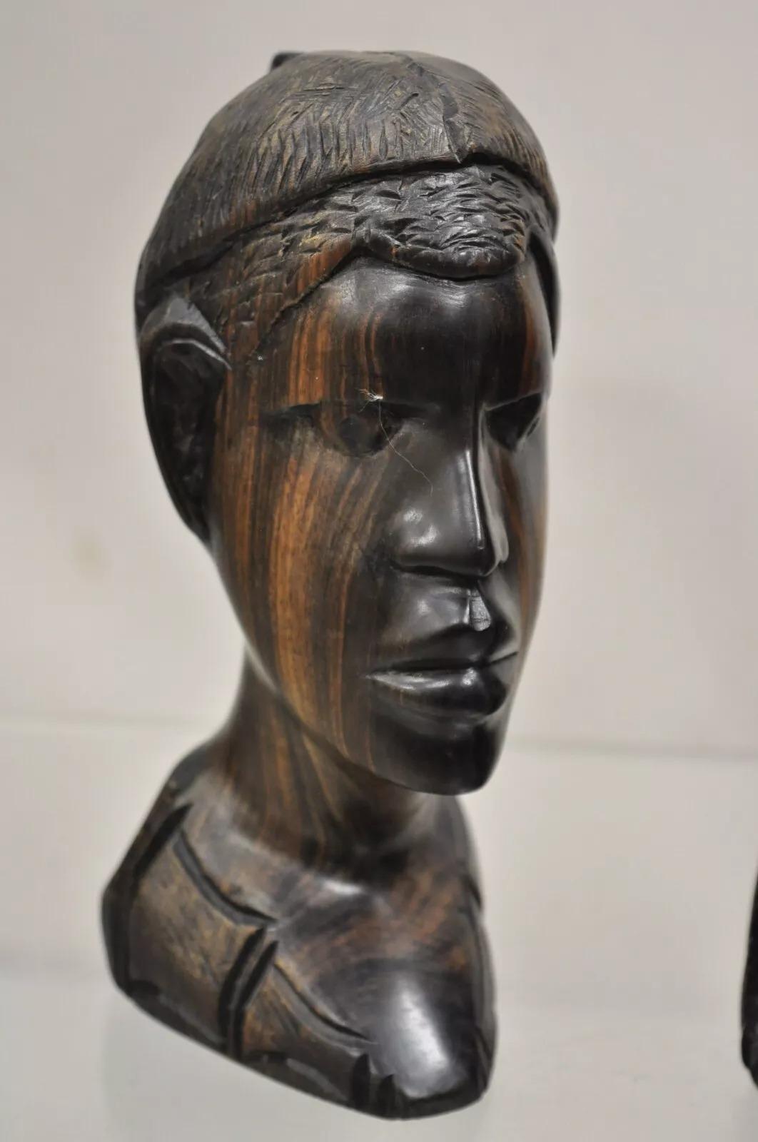 Unknown Vintage African Carved Ebony Wood 7