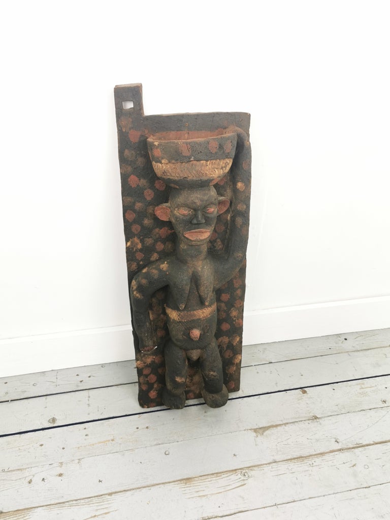 Vintage African Carved Wood Wall Art For Sale at 1stDibs