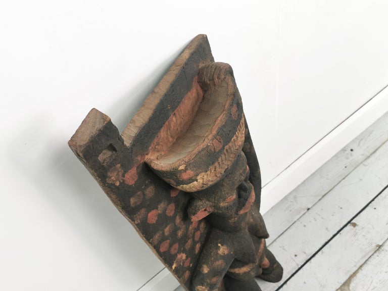 Vintage African Carved Wood Wall Art For Sale at 1stDibs