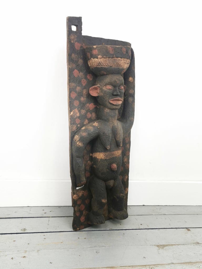 Vintage African Carved Wood Wall Art For Sale at 1stDibs