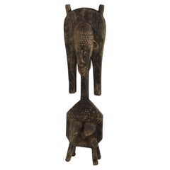 Vintage African Ethnographic Carved Wood Goddess of Fertility C1960
