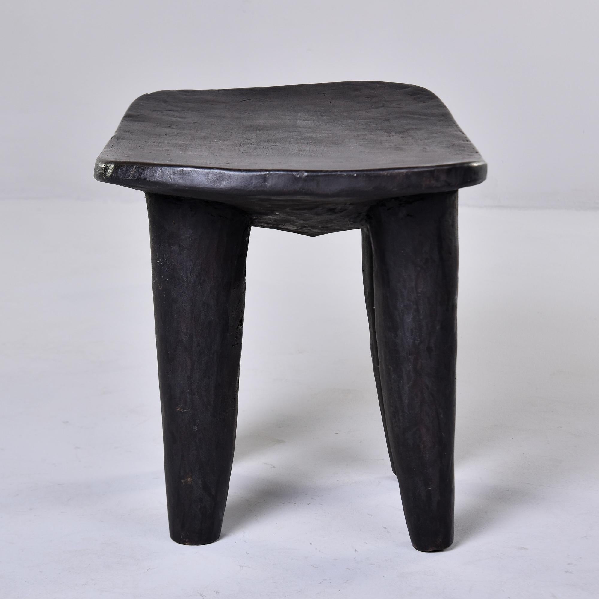 Hand-Carved Vintage African Hand Carved Senufo Stool or Side Table For Sale