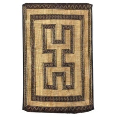 Vintage African Hassira Tuareg Mat Made of Reed and Camel Leather