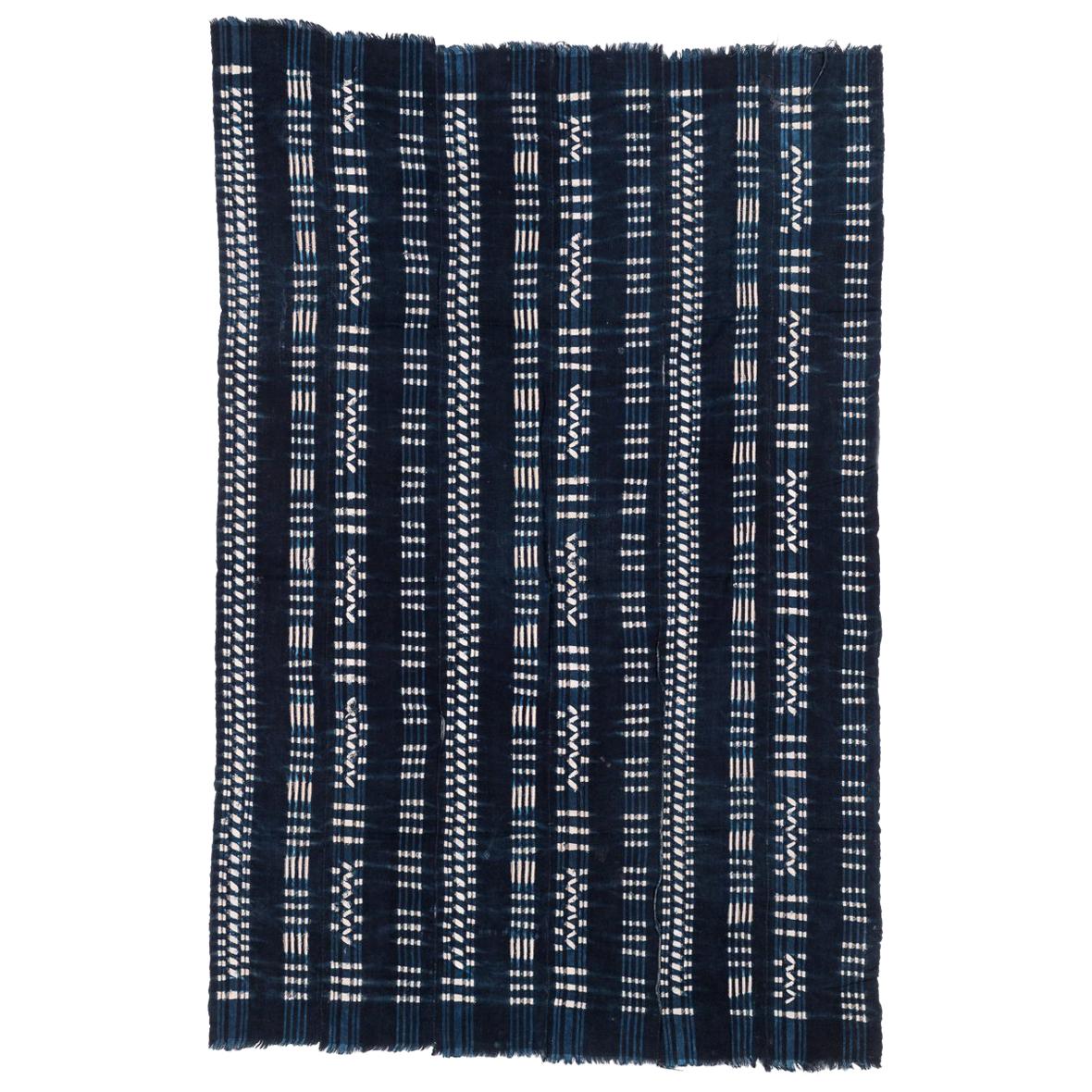 Vintage African Indigo Dyed Cotton Textile