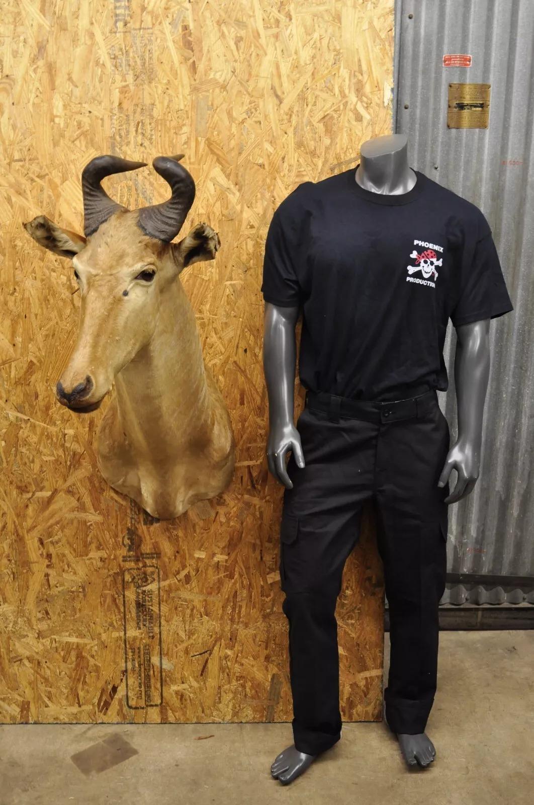 Vintage African Litchenstein Hartebeest Antelope Shoulder Mount Large Taxidermy. Circa Late 20th Century. Measurements (Overall): 40
