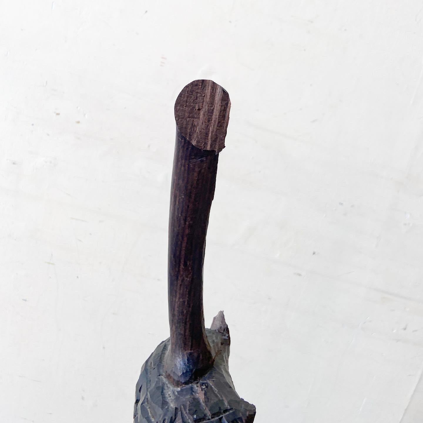 Vintage African Makonde Tree of Life Wooden Sculpture For Sale 6
