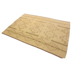 Used African Mauritanian Tuareg mat in camel - 9.7x14feet / 297x425cm
