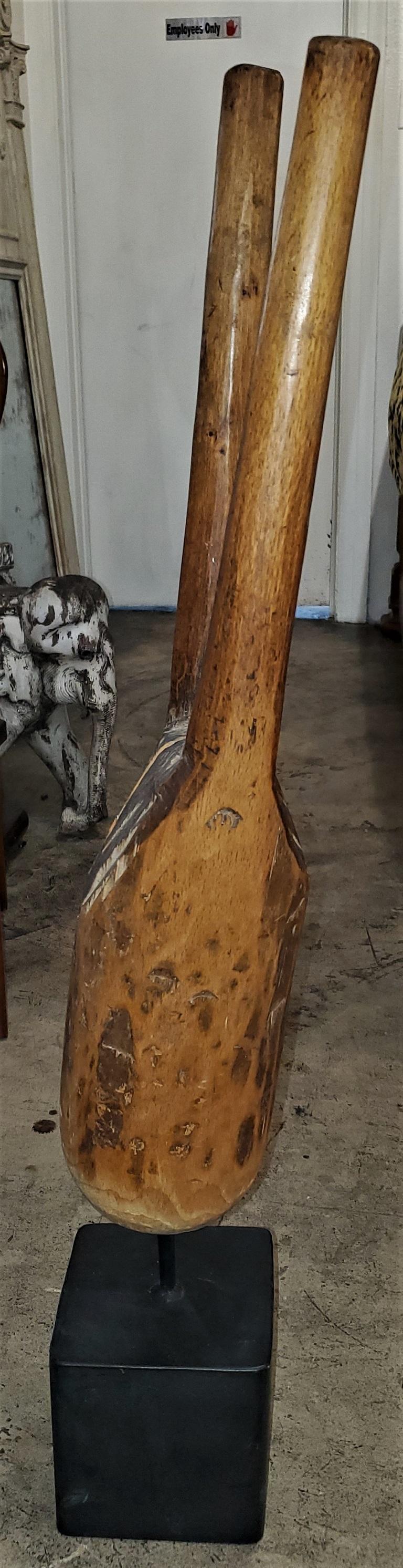 Vintage African Mounted Wooden Sculpture For Sale 3